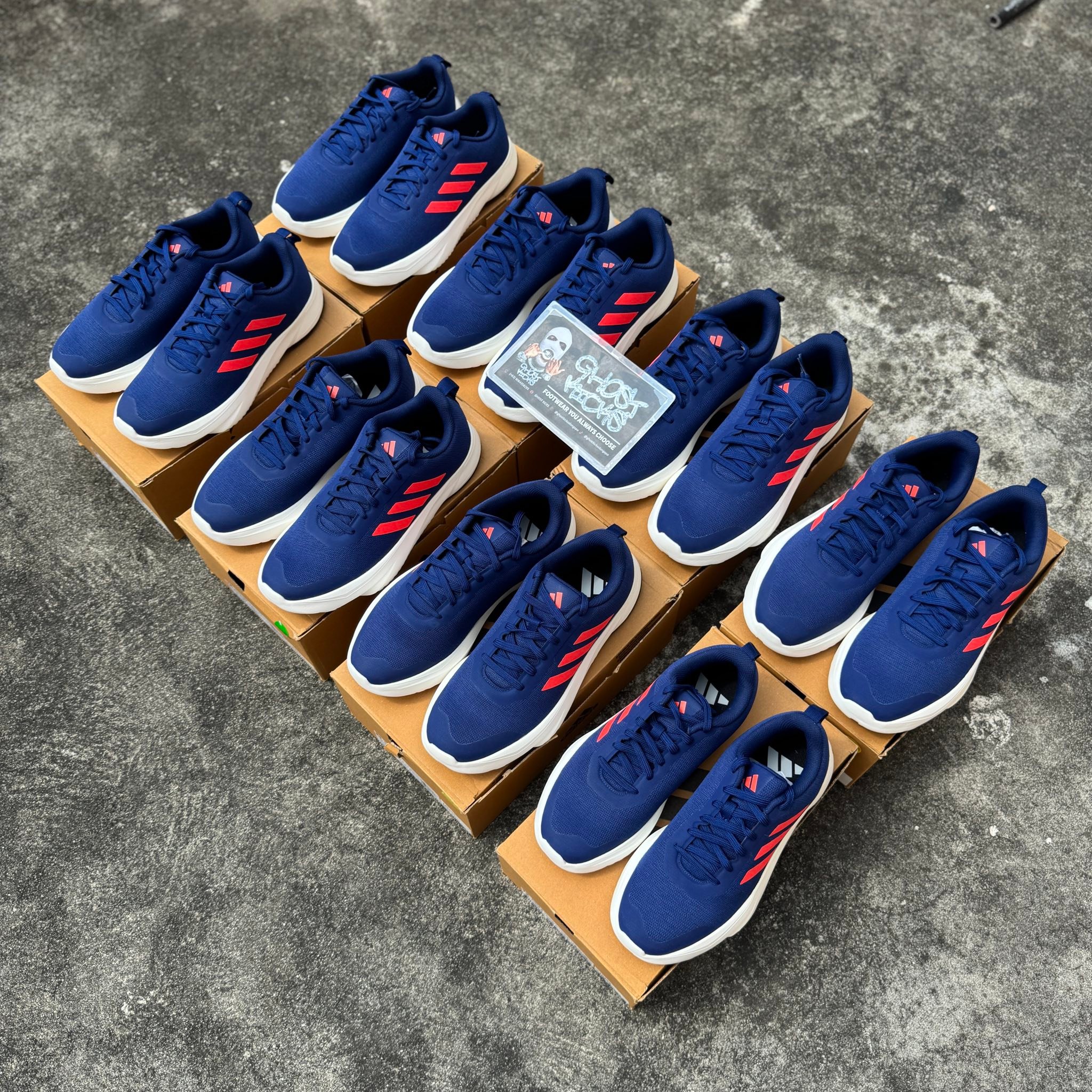 Adidas Base Aim Running “Dark Blue Solar Red” ₱ 1,280 ONLY 