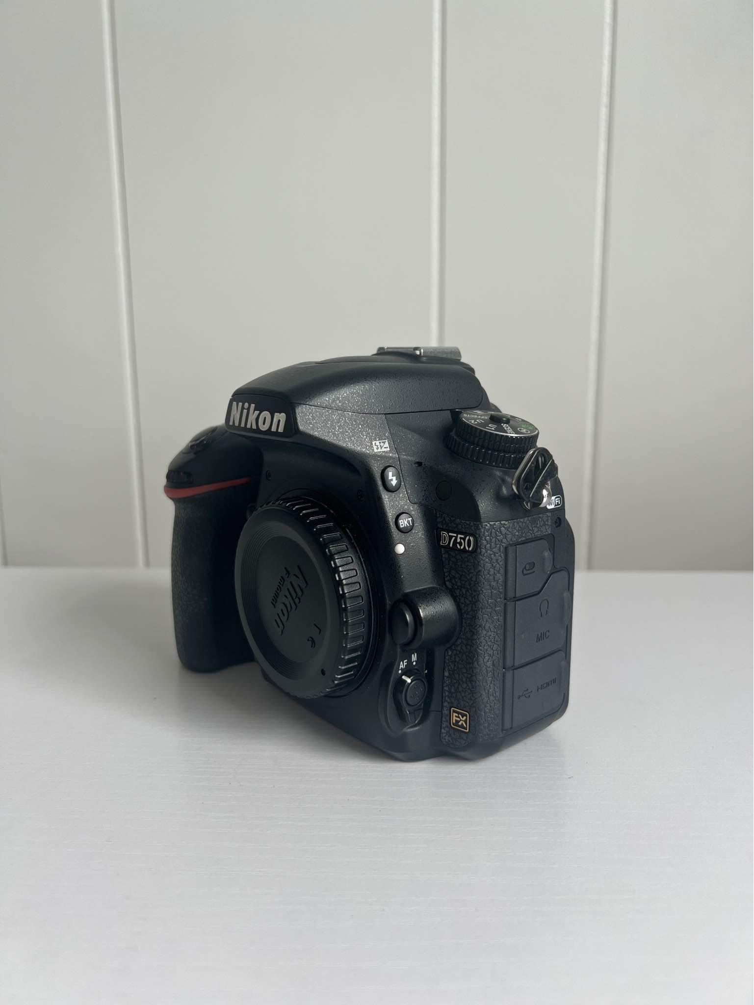 Nikon D750 camera with Nikkor 24-85mm lens