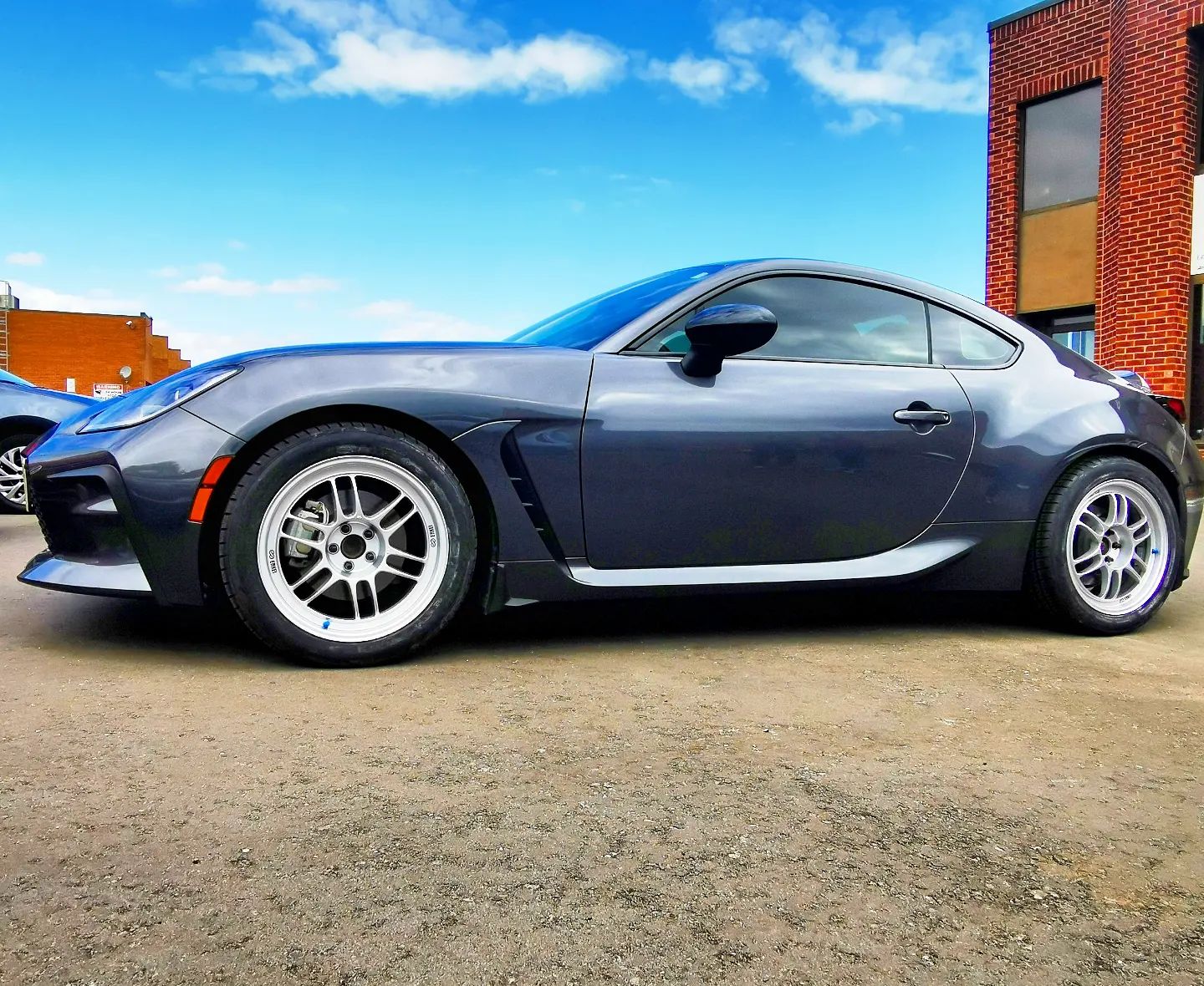 New GR86 with 17x8 Enkei RPF1 freshly installed with Continental