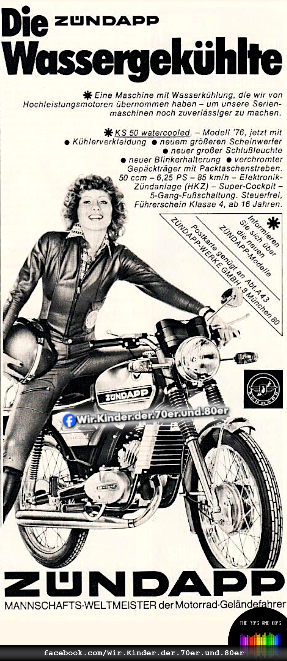 Zündapp KS 50 water cooled 1978.