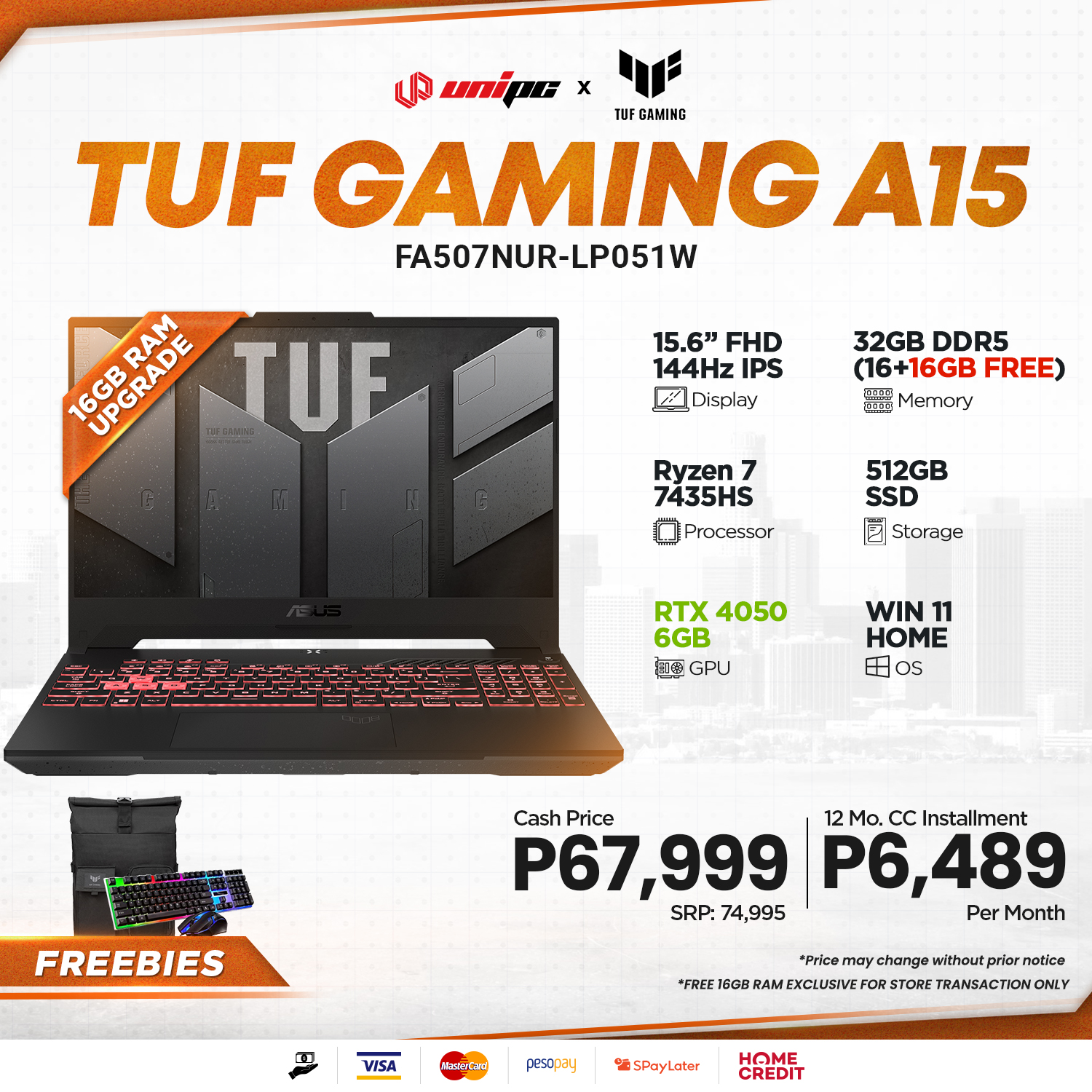 UniPC - 'Di ka na mabibitin sa RAM with the ASUS TUF... | Facebook