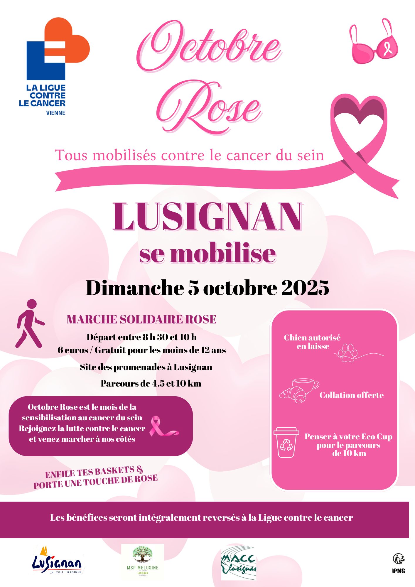 Décoration Octobre Rose 2025 - Kit 3 Banderoles Ruban Rose (5m Chacune) - Pour Vitrines, événements, Sensibilisation Cancer Du Sein
