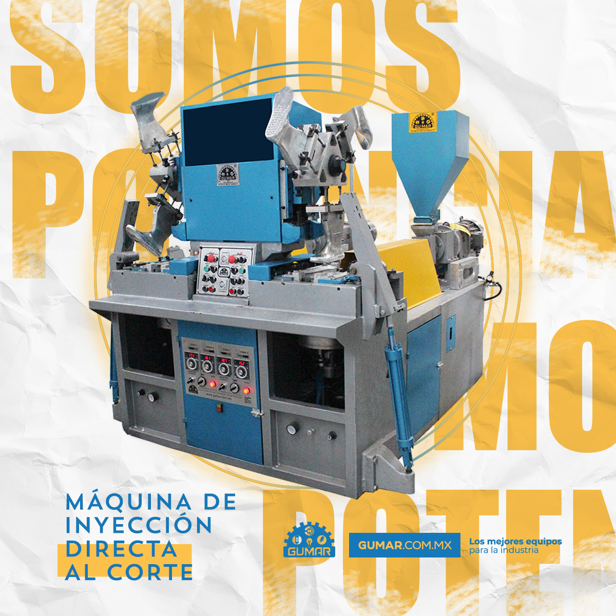 GUMAR - ¡Máquina de Inyección directa al Corte! 🔸 Potencia requerida ...
