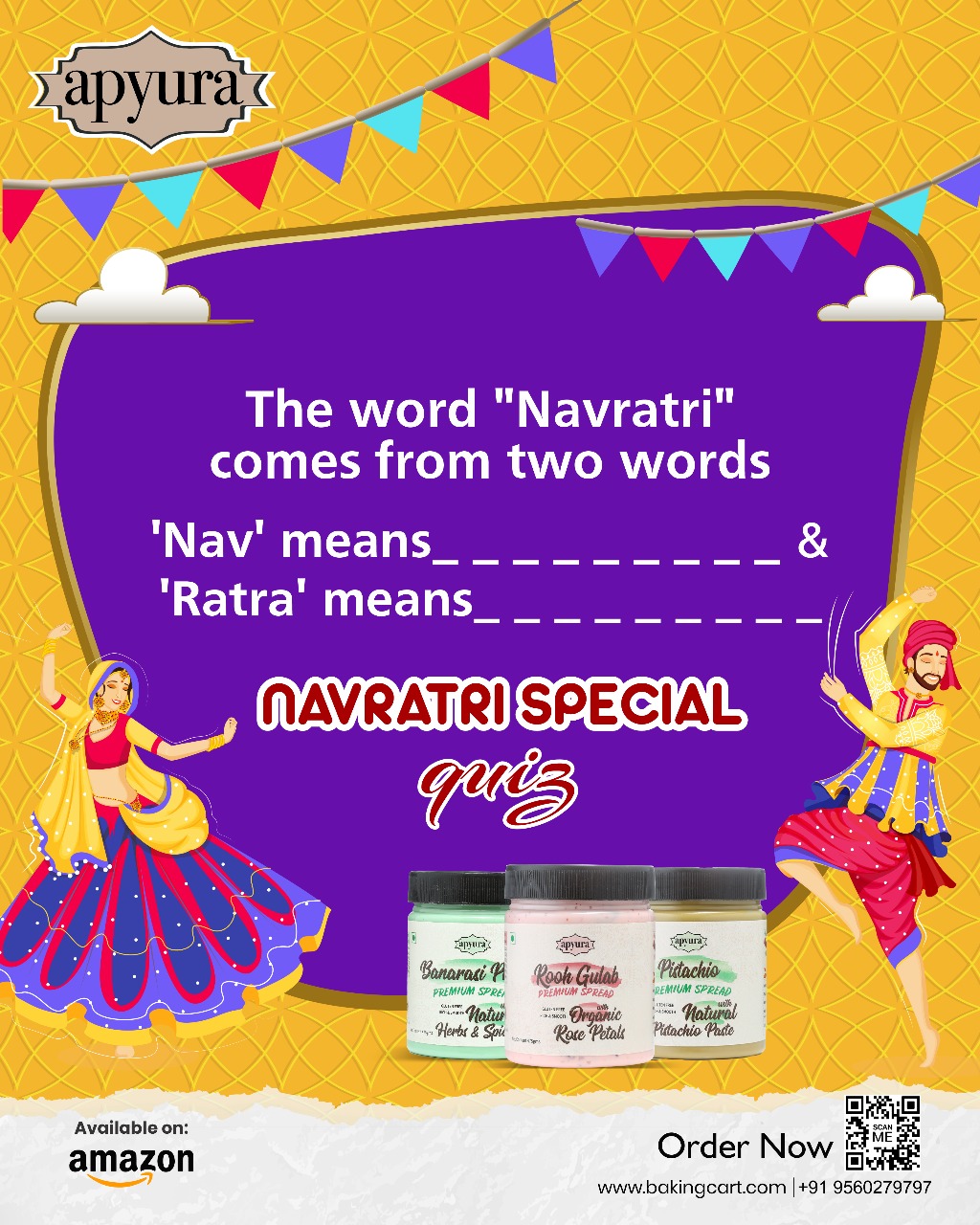 🪔 Navratri Special Quiz 🪔 Do... - Apyura Premium Spreads | Facebook