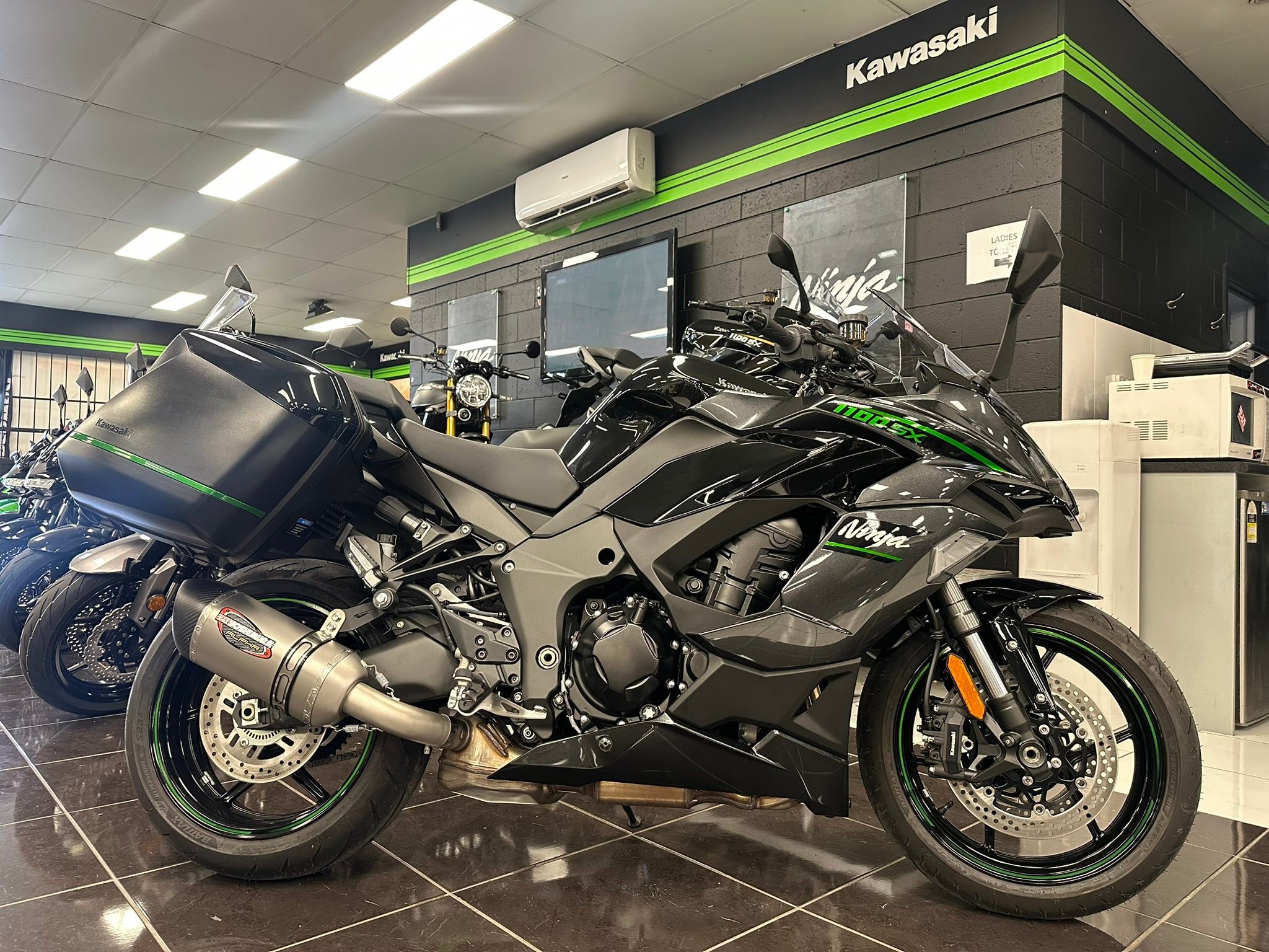 All set for the weekend! This Kawasaki Ninja 1100 SX is heading