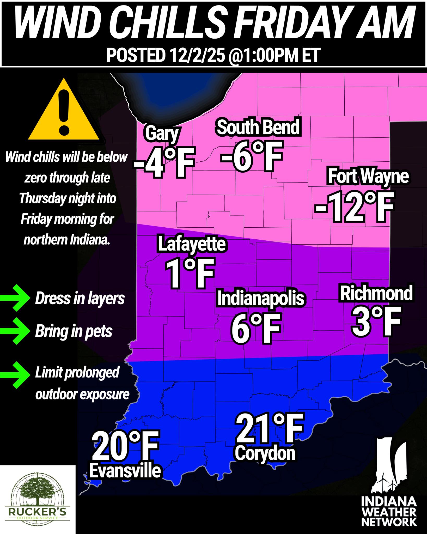 Indiana - It’s about to get chilly across portions of the state to end ...