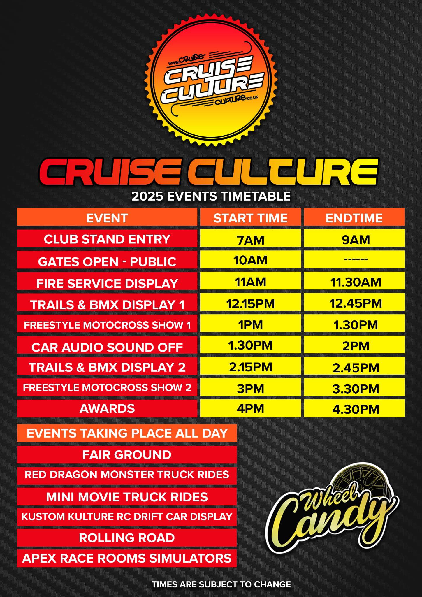Cruise Culture - ‼️ TIMETABLE FOR CC25 ‼️ Get Ready for... | Facebook