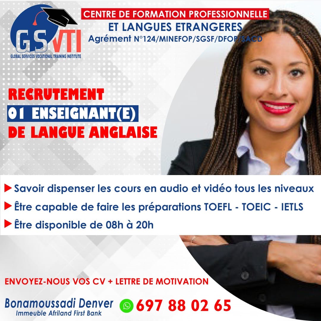 Recrutement Prof Anglais
