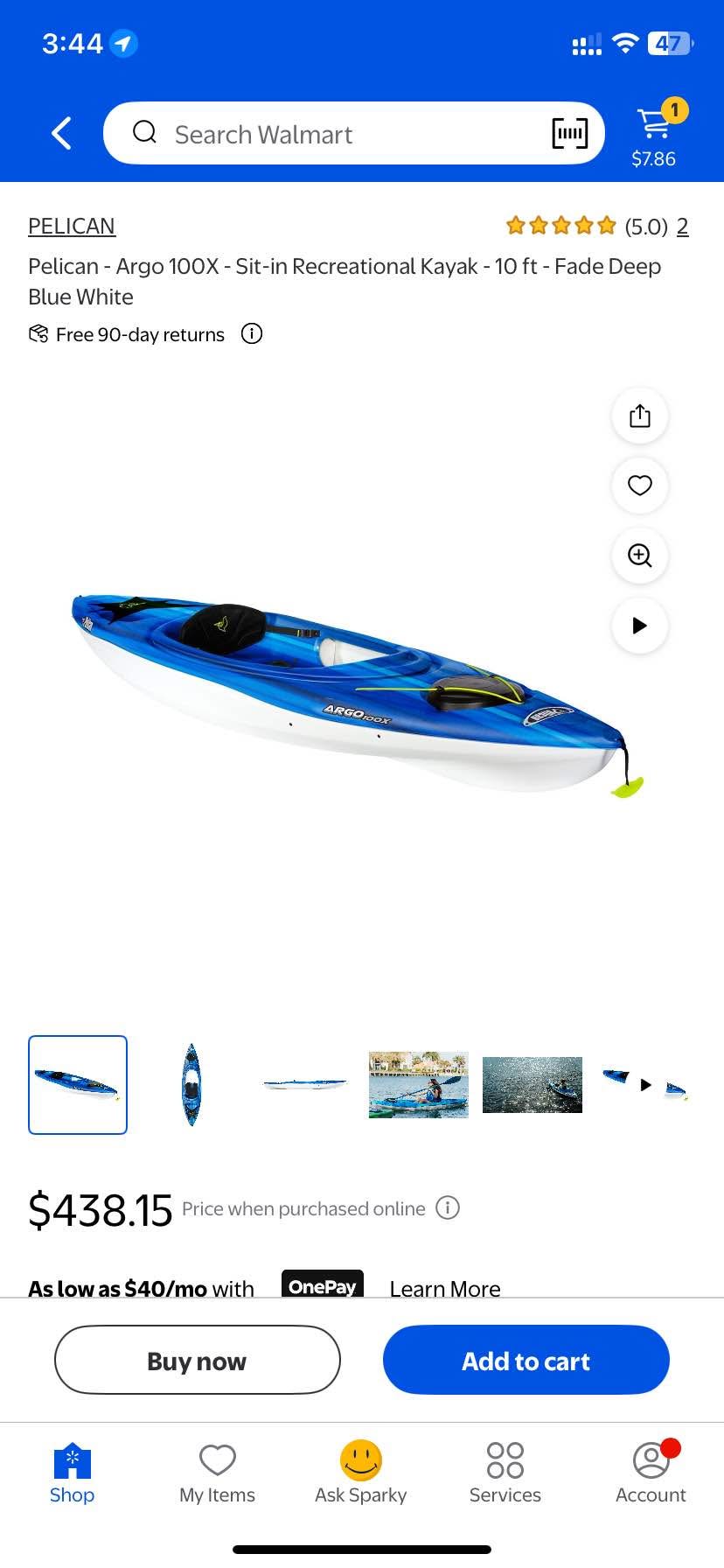 Pelican Fazer 100 Kayaks and FREE roof racks - Kayaks - Leesburg ...