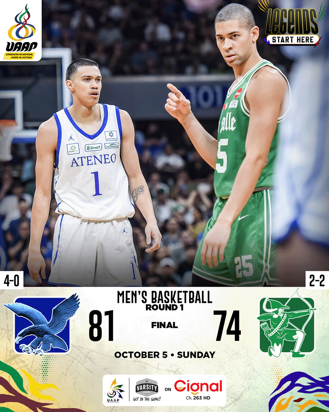 UAAP - WE HAPPY FEW 🤝 ‘Rivalry Sunday’ goes to the brothers in blue as ...