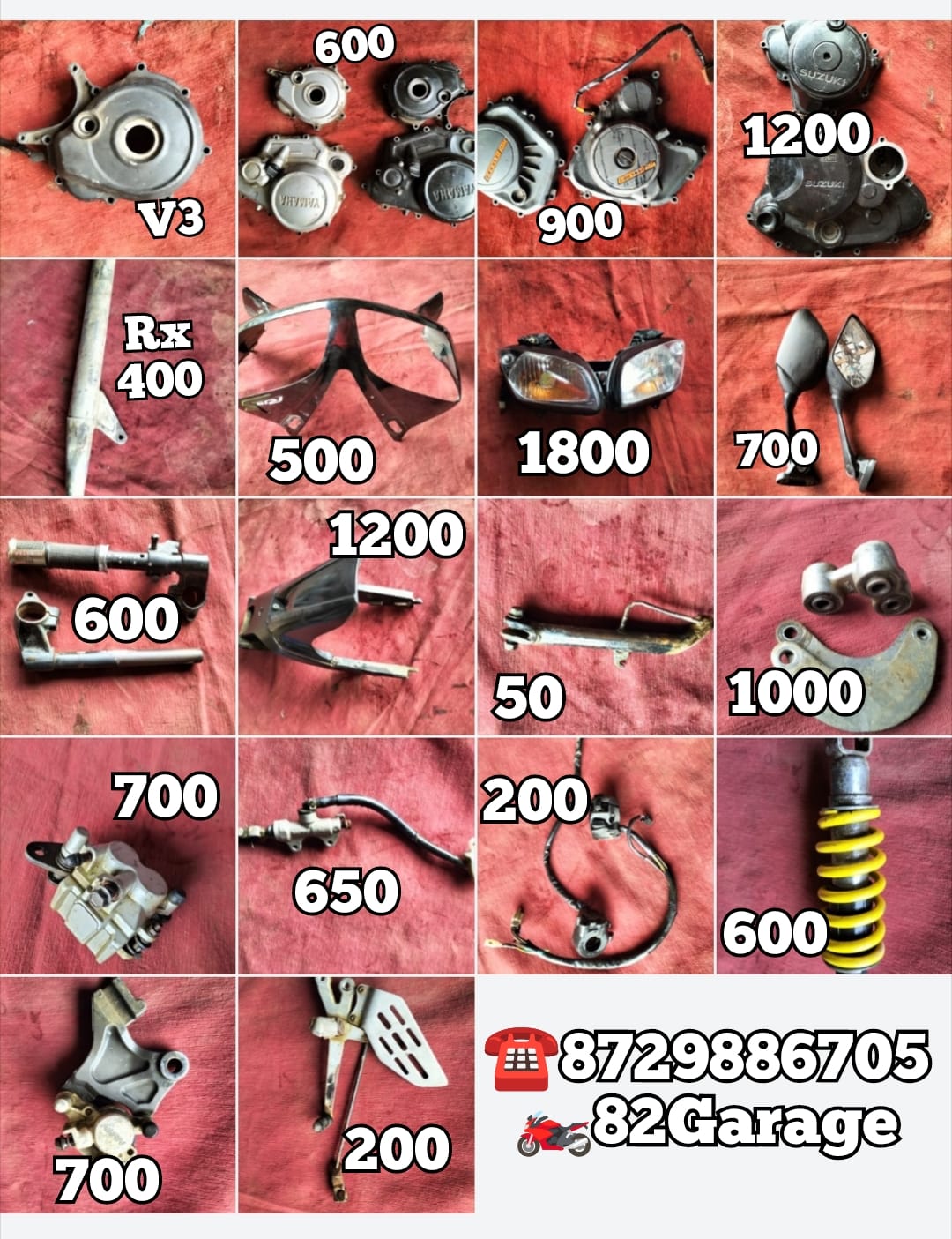 Bike parts for sale including R15v3 and R15v2 components
