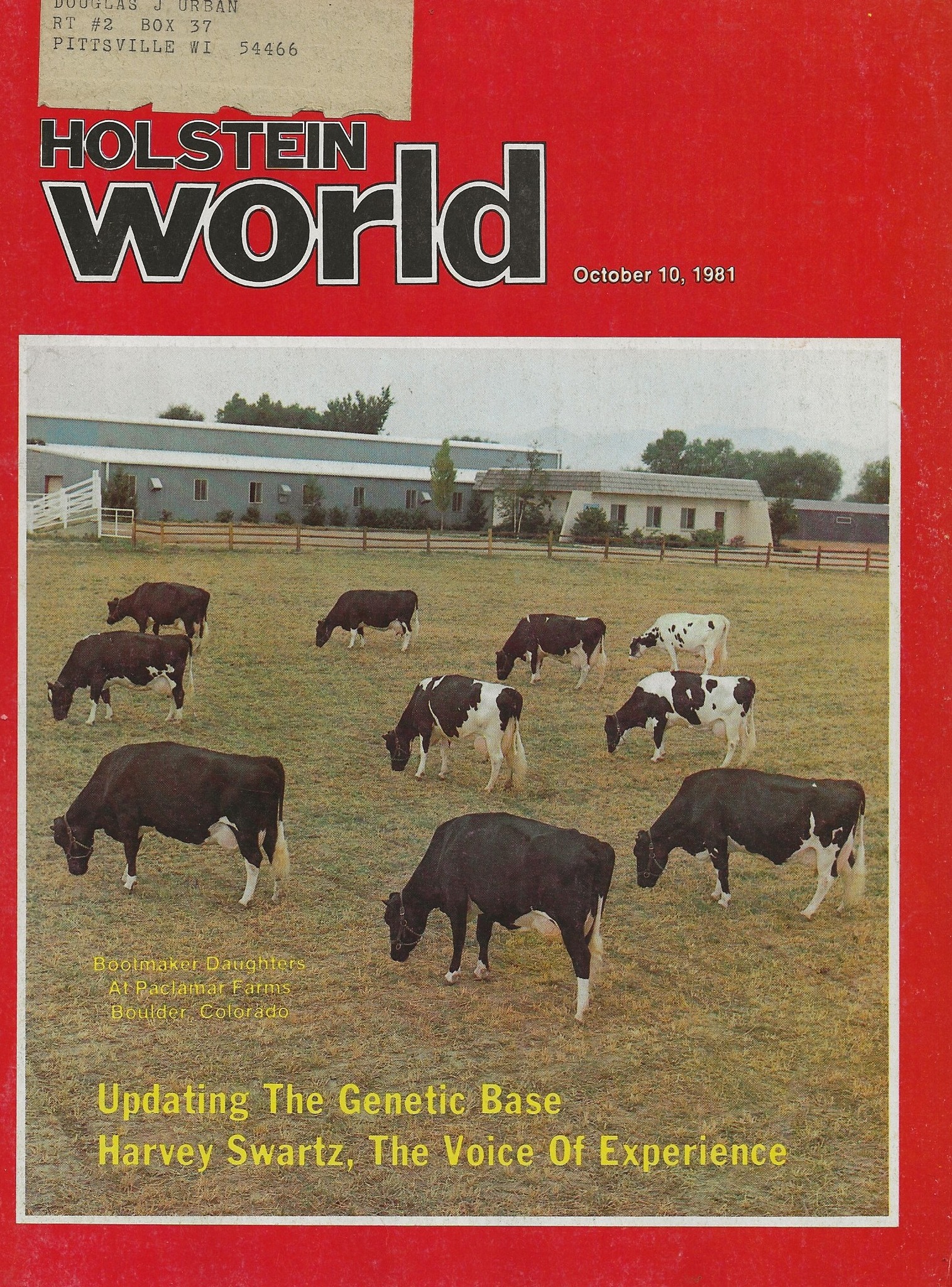 Legendairy - Pictured on the cover of the October 10, 1981 Holstein ...