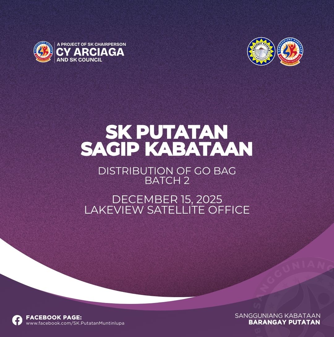Sangguniang Kabataan ng Brgy Putatan, Muntinlupa City | Muntinlupa City