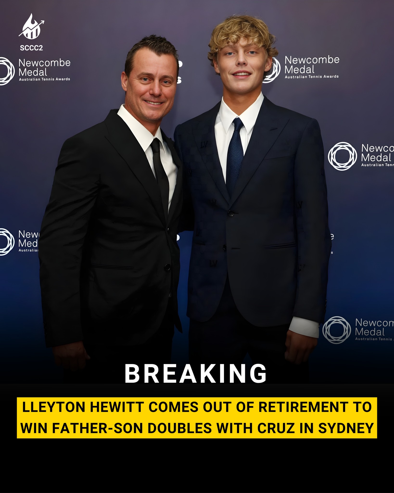 Lleyton Hewitt is BACK 💥 🇦🇺 The former No. 1 came out of