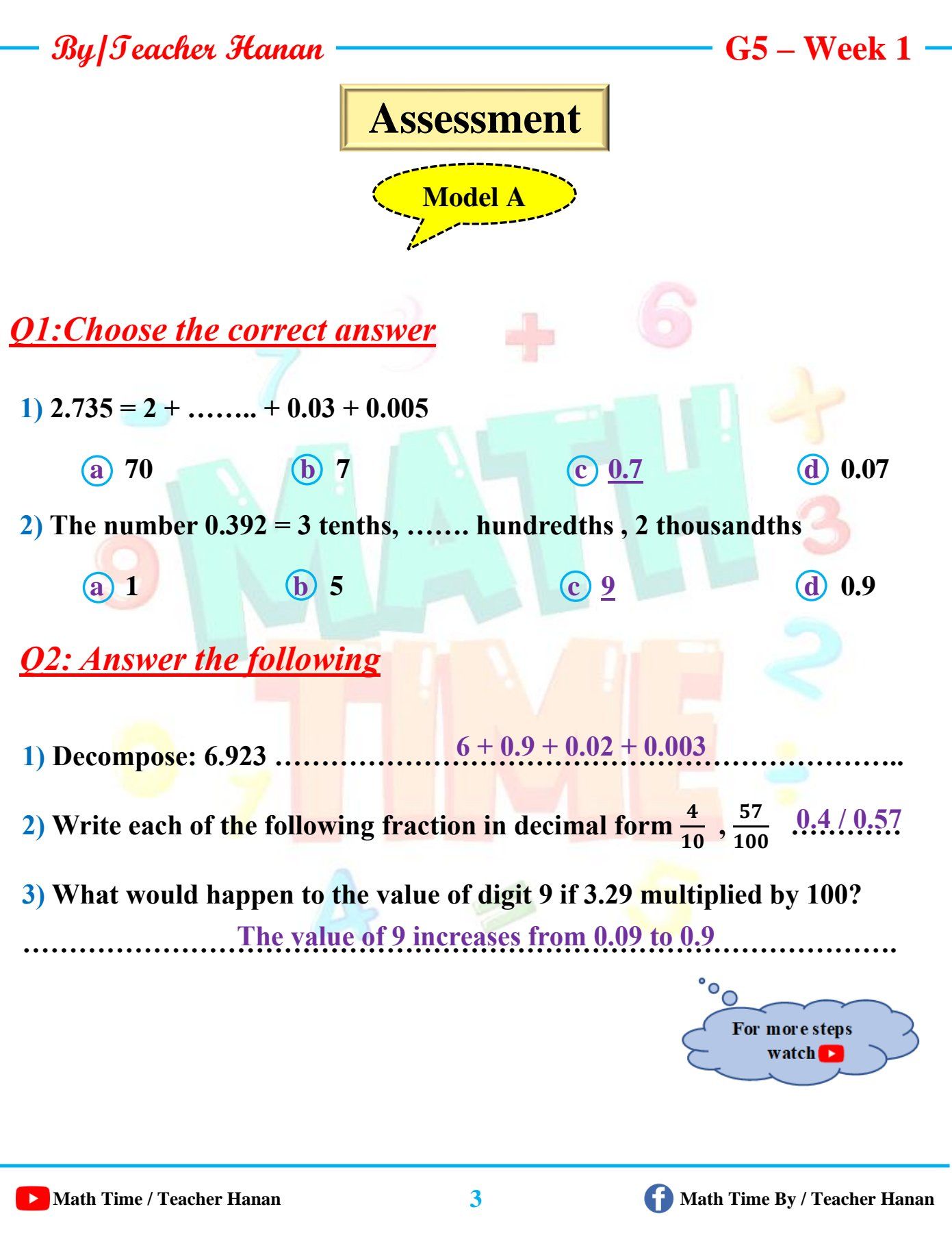 #Math #Grade5 from... - Math. Step_By_step. Mai Mostafa | Facebook