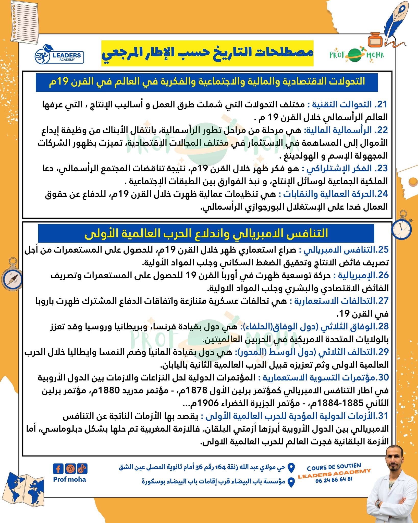 Prof moha - 📢 مصطلحات التاريخ حسب الإطار المرجعي ️ مع... | Facebook