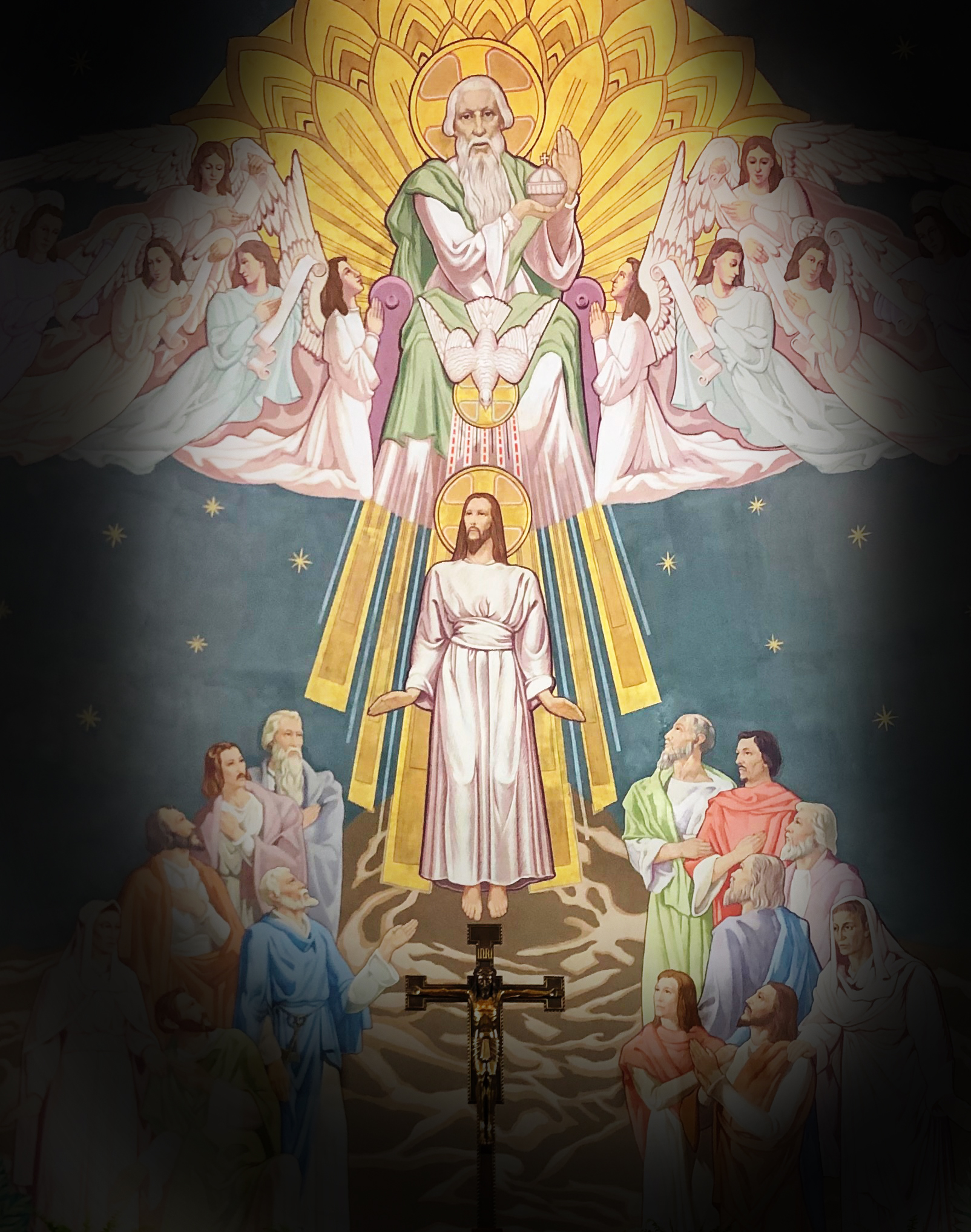 Saint - THE TRINITY The Father, the Son, and the Holy Spirit (depicted ...