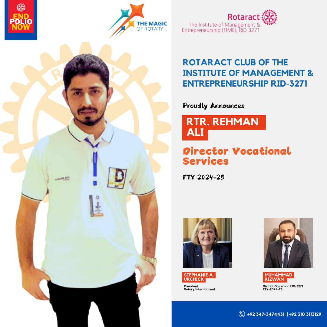 Rotaract - We are pleased to announce that Rtr. Rehman Ali has been ...