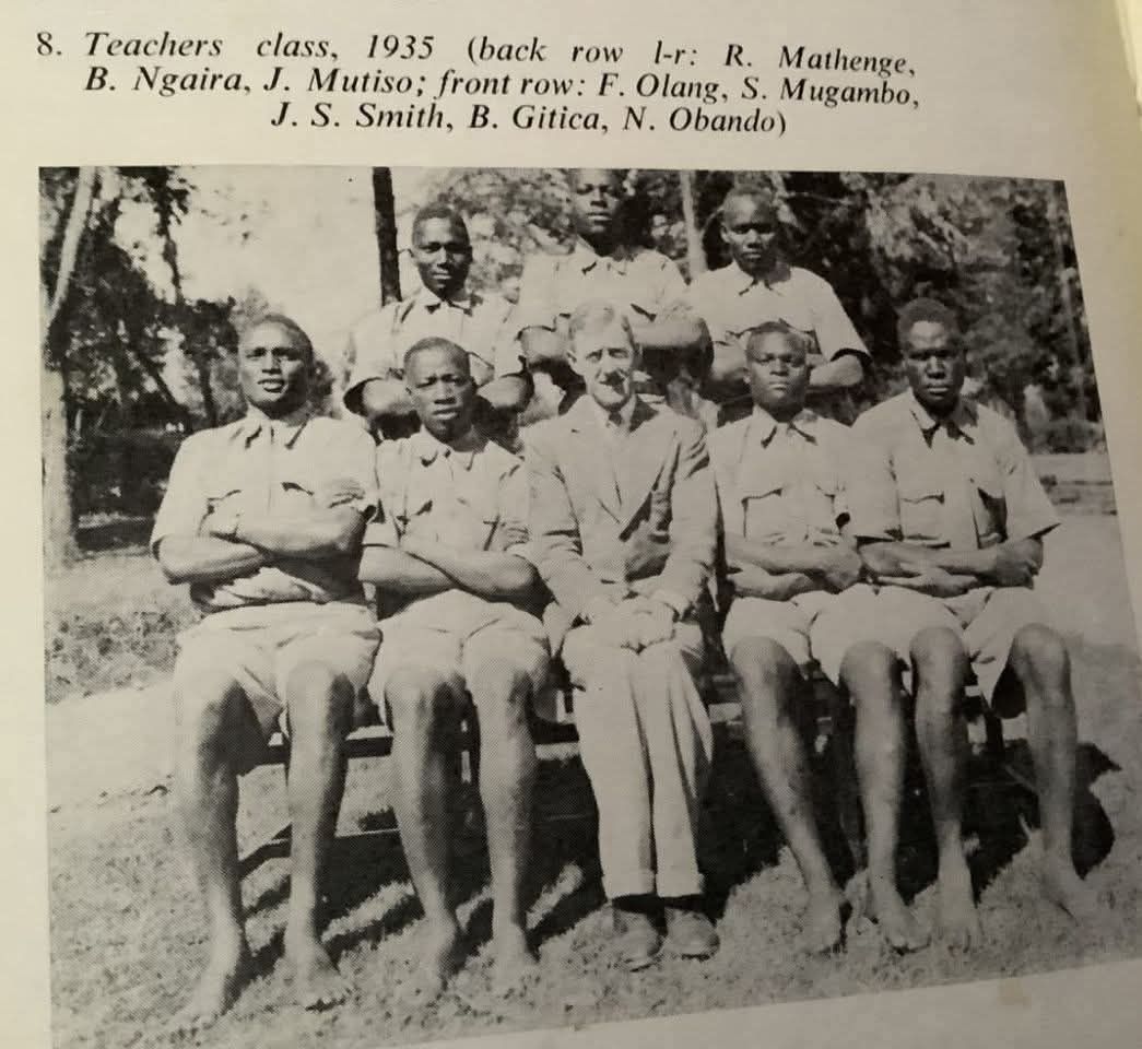In - Alliance High School Teachers in 1935.Kenya Note: 1. All African ...