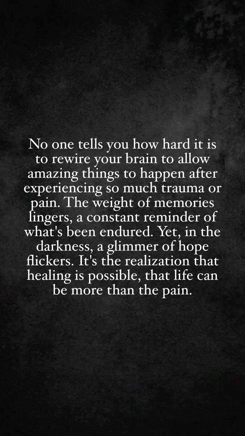 Silent - No one tells you how hard it is to rewire your brain to allow ...
