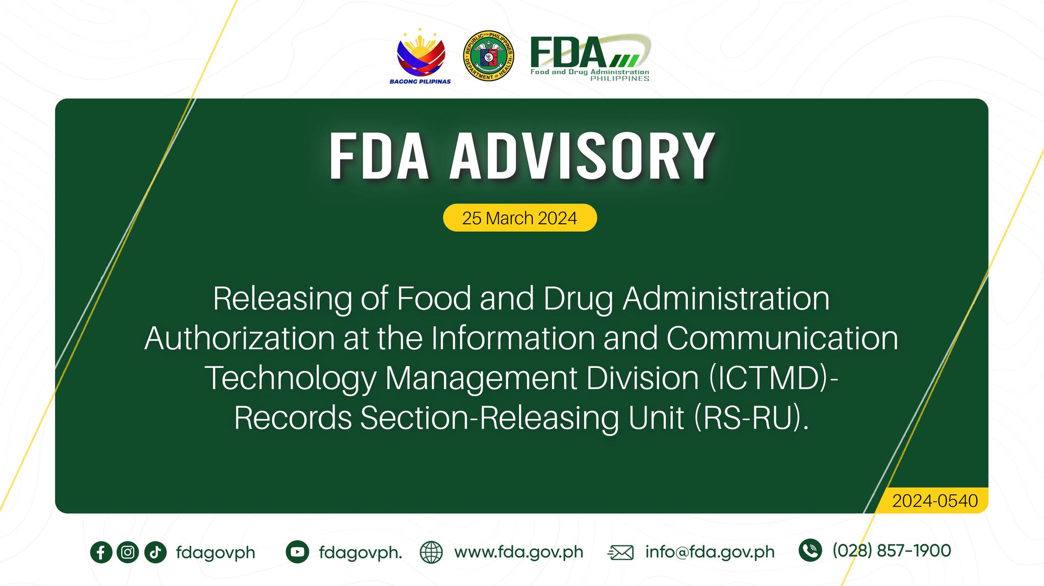 ***FDA Advisory... - Food and Drug Administration Philippines | Facebook