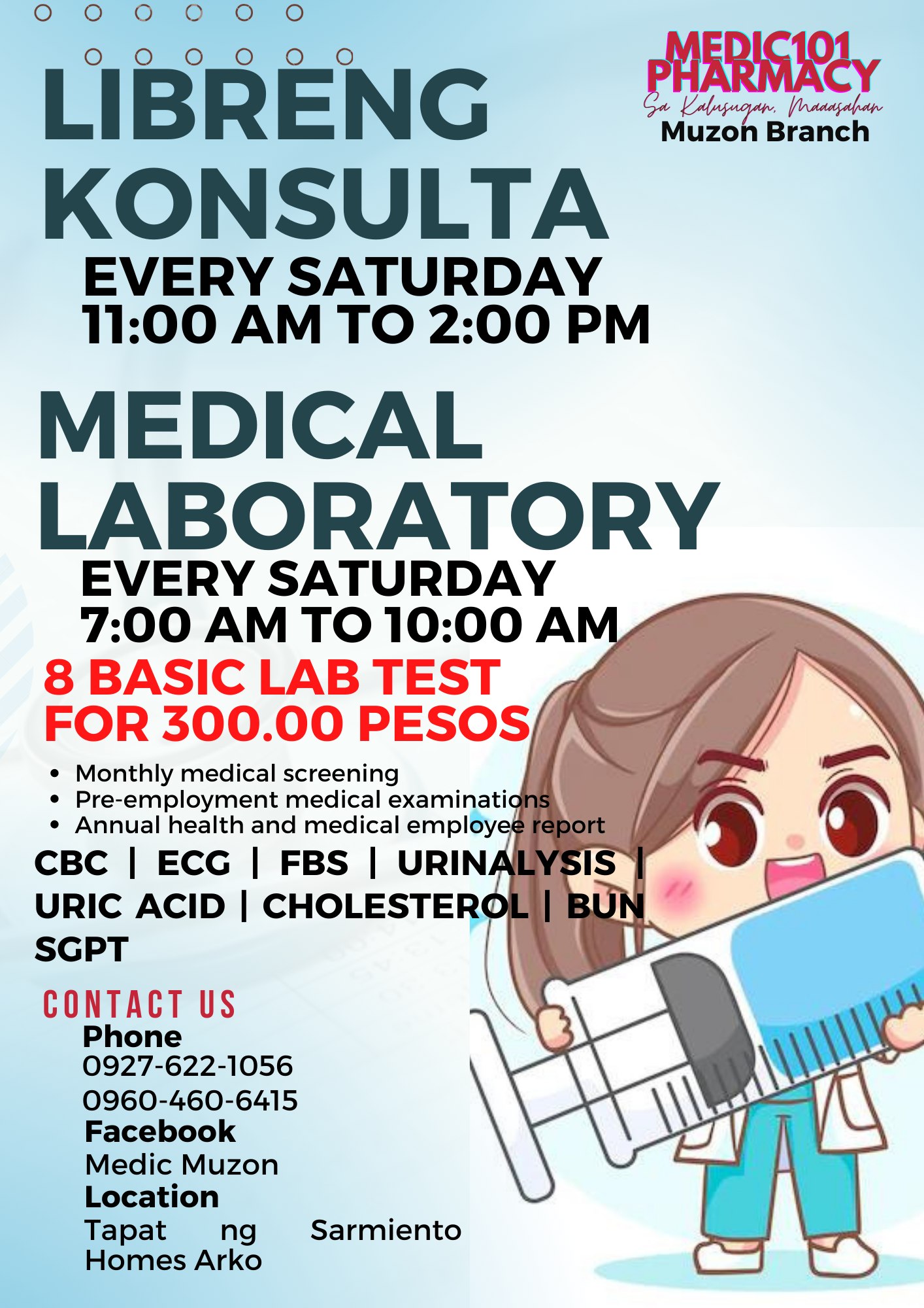 Medic - 💙MEDIC 101 PHARMACY💙 Will be conducting a LIBRENG KONSULTA at ...