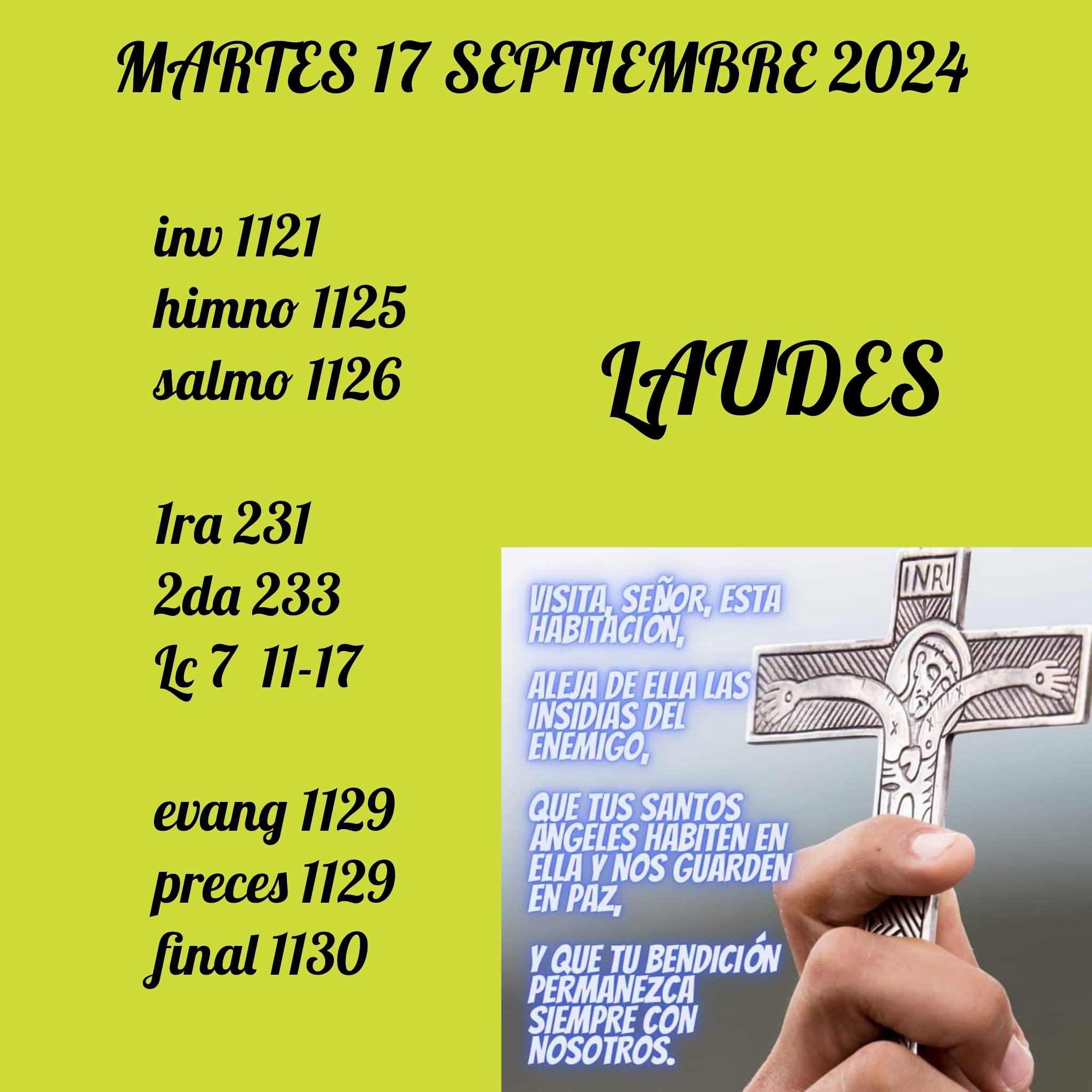 Liturgia - LAUDES, OFICIO DEL DIA Y EVANGELIO laudes para el martes 17 ...