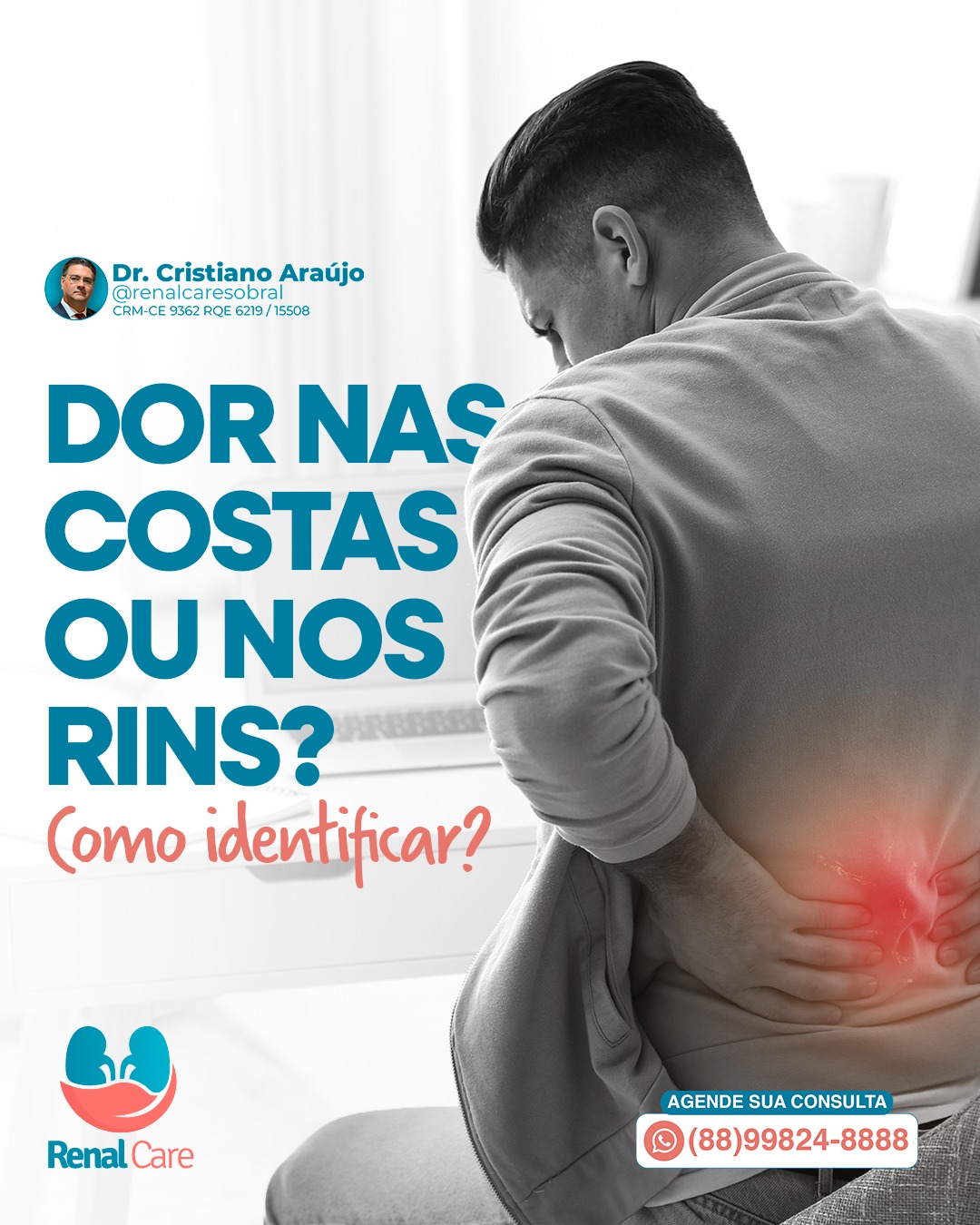 Renal - Dor nas costas ou dor no rim? 🤔💭 A diferença pode parecer sutil ...