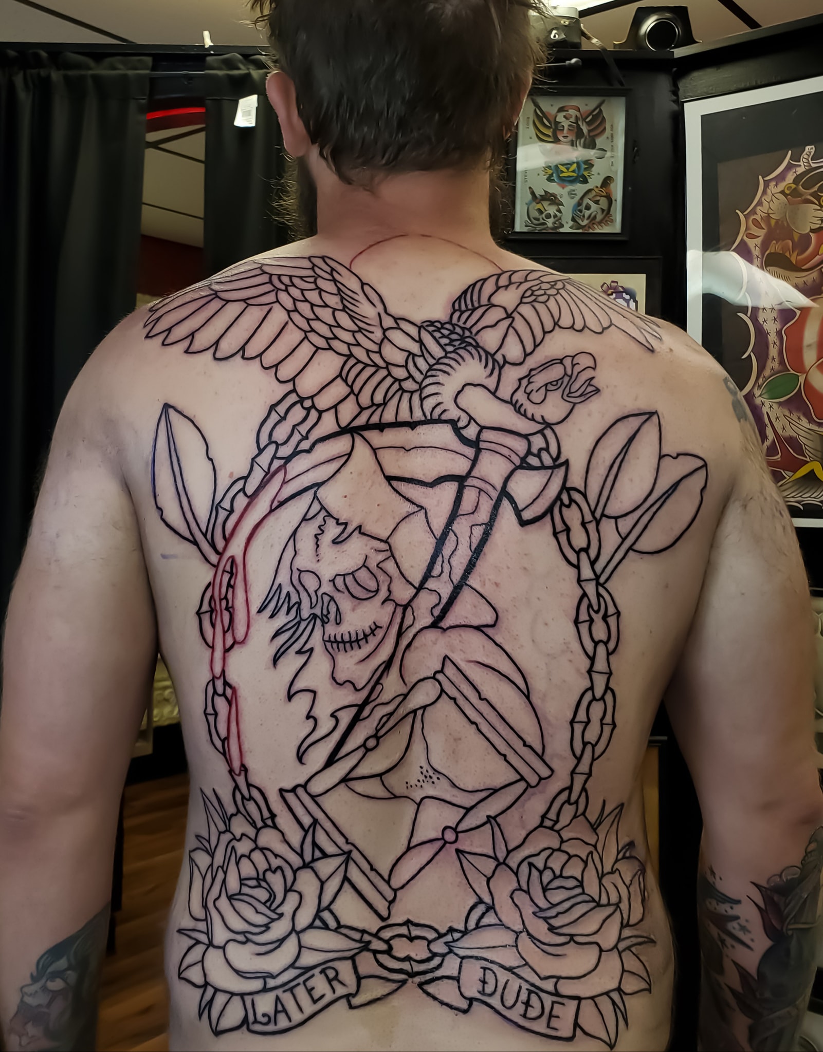 Cool little back piece. Artist: Will Howard