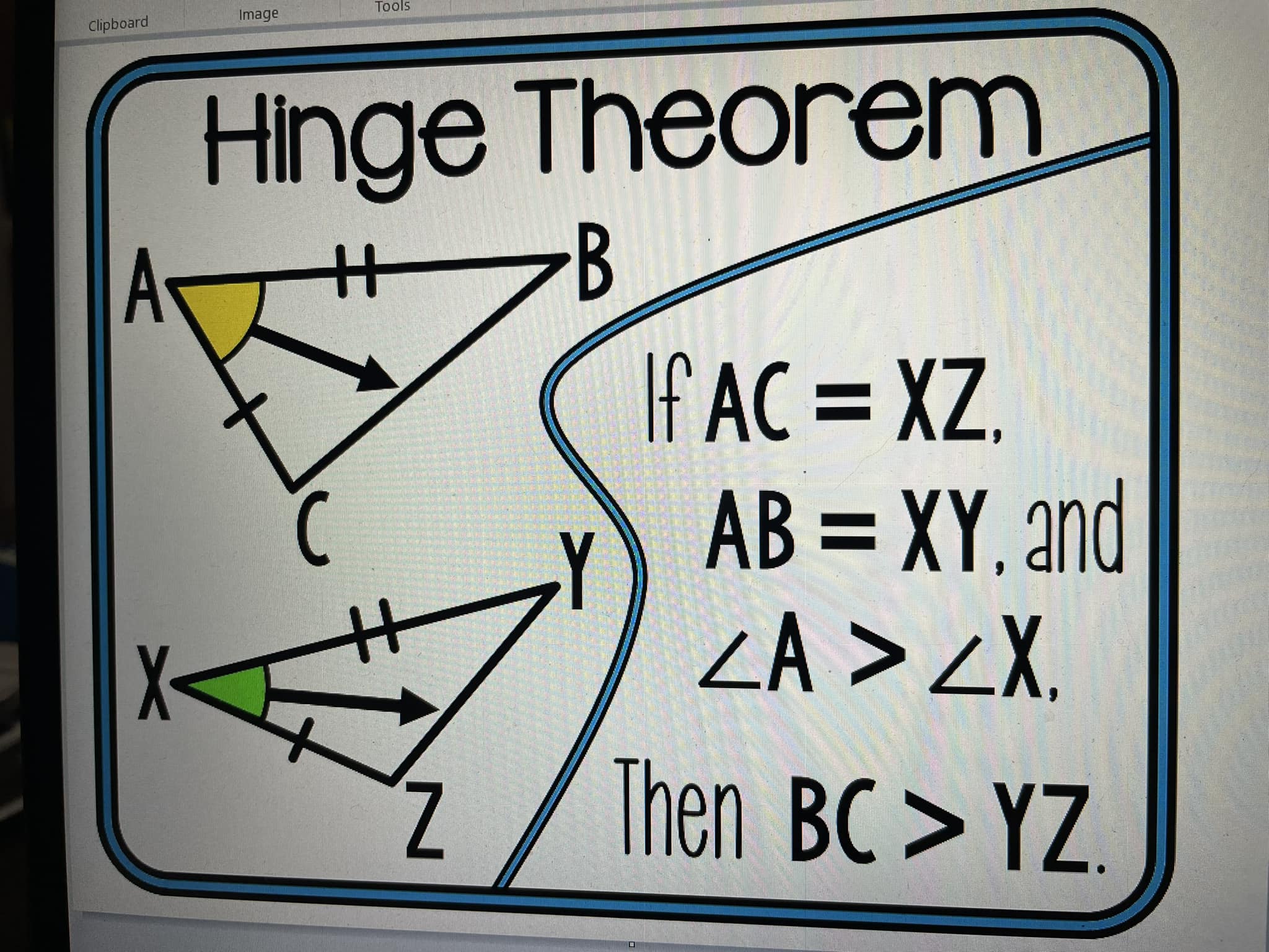 Hinge theorem going into the... - Scaffolded Math and Science | Facebook