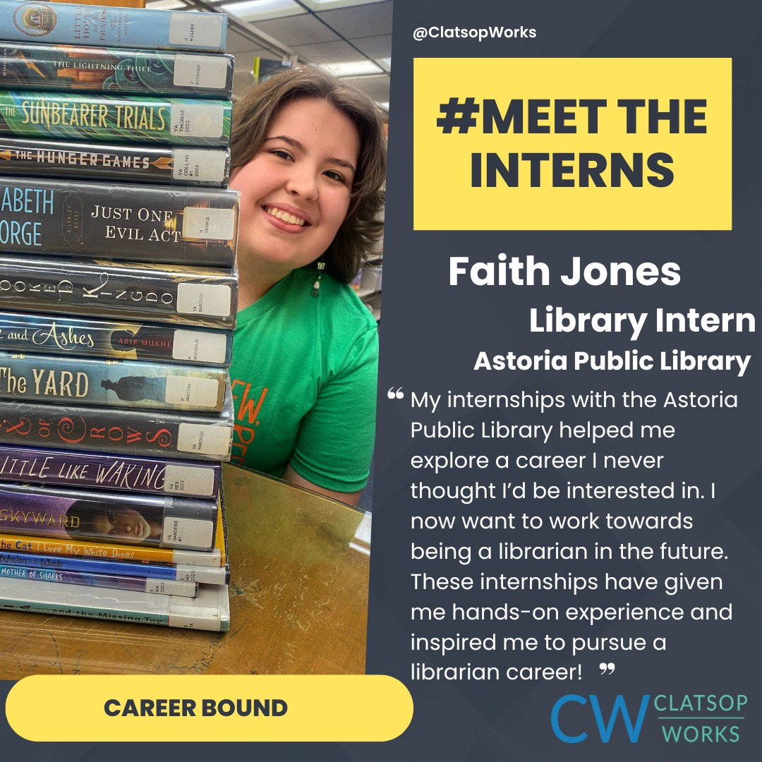 Clatsop - Spotlight on the Intern: Faith; Library Intern at City of ...