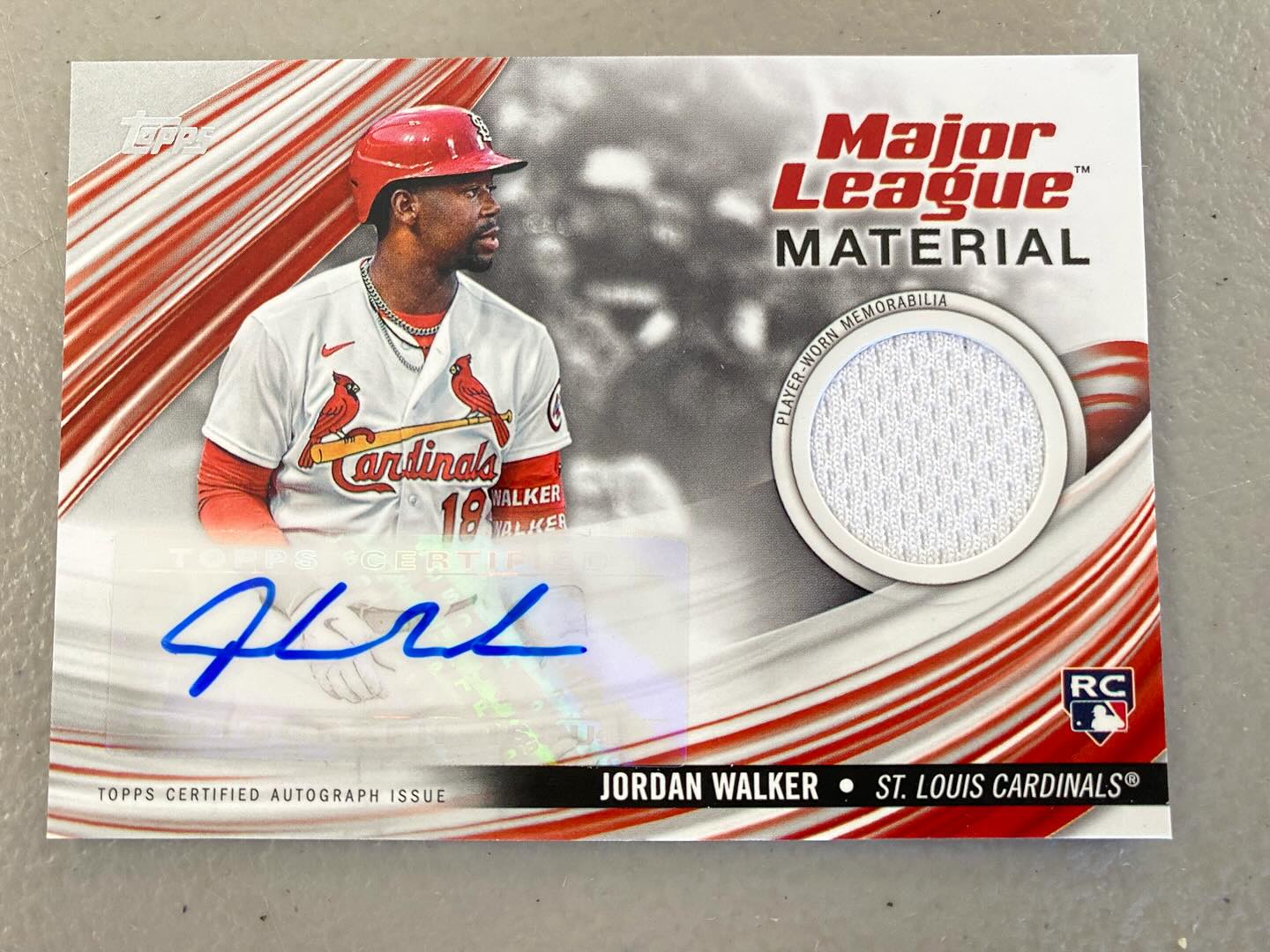 Jordan Walker auto relic found in 2023 Topps Update jumbo box