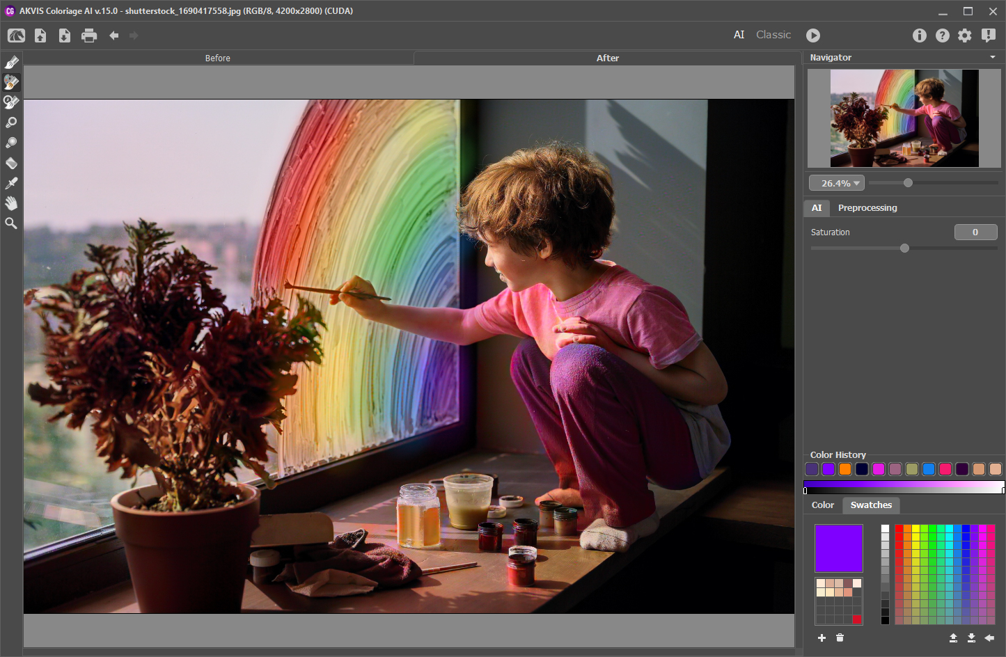 akvis - AKVIS Coloriage AI 15 includes two modes: AI (Artificial ...