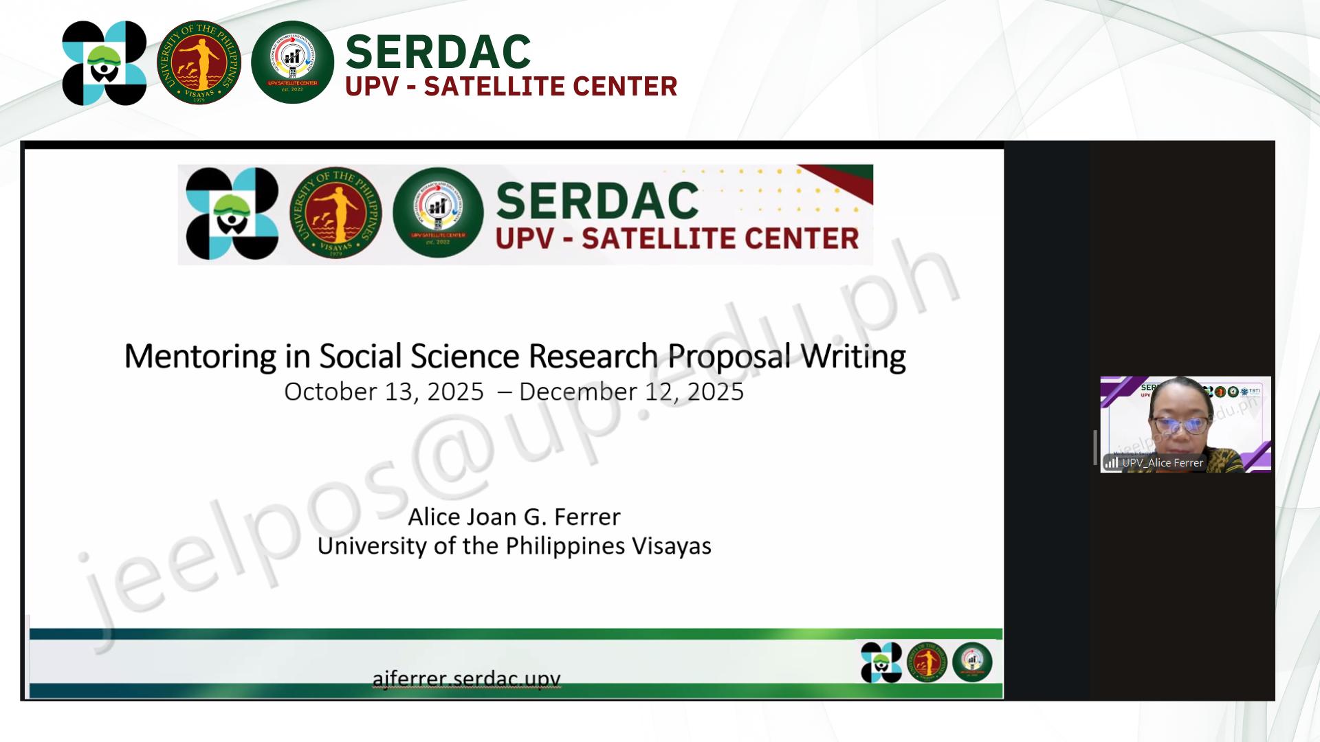Socio-Economic Research and Data Analytics Center-UPV Satellite Center ...