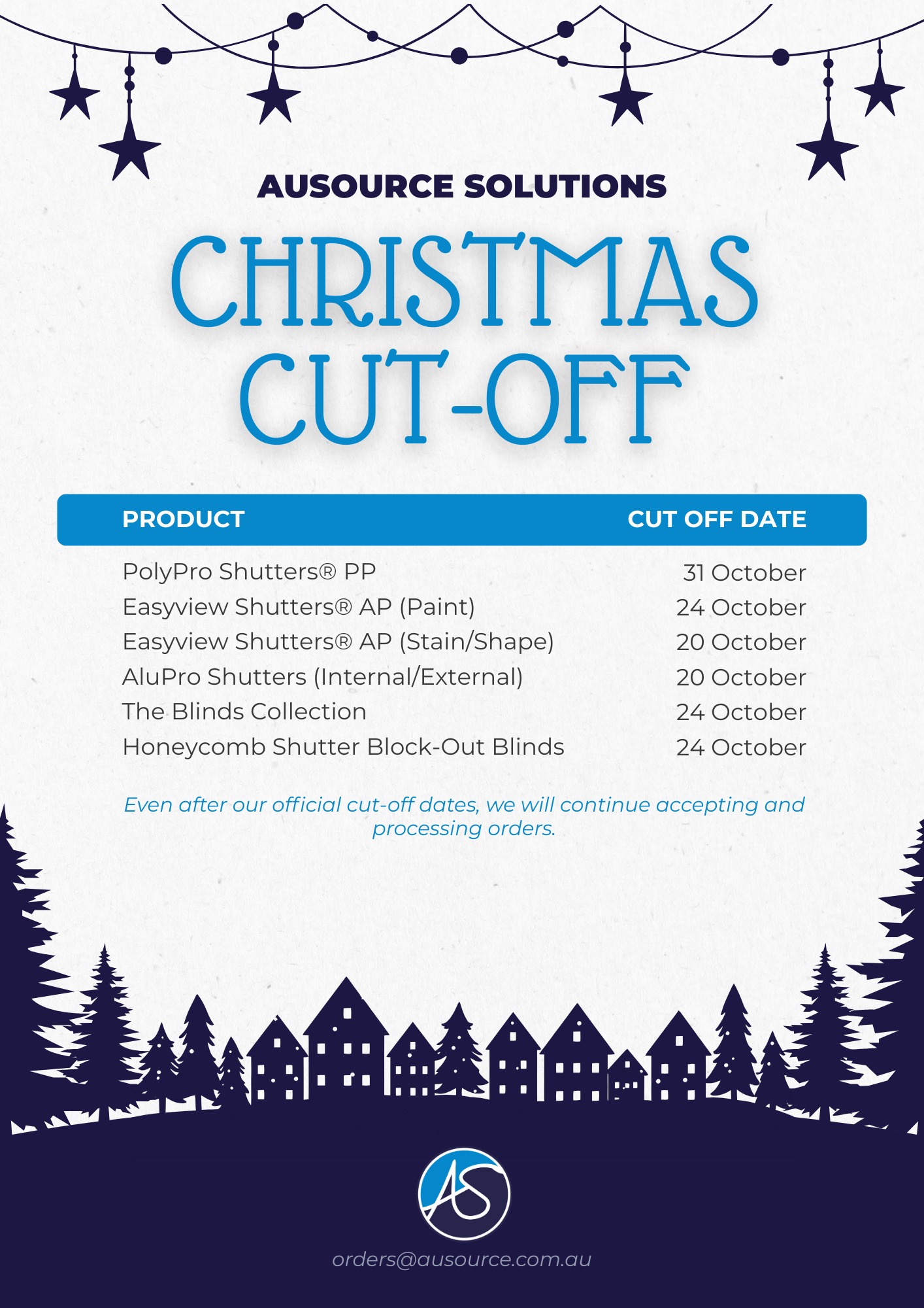 🎄 Christmas Cut-Off Dates Confirmed!... - Ausource Solutions | Facebook