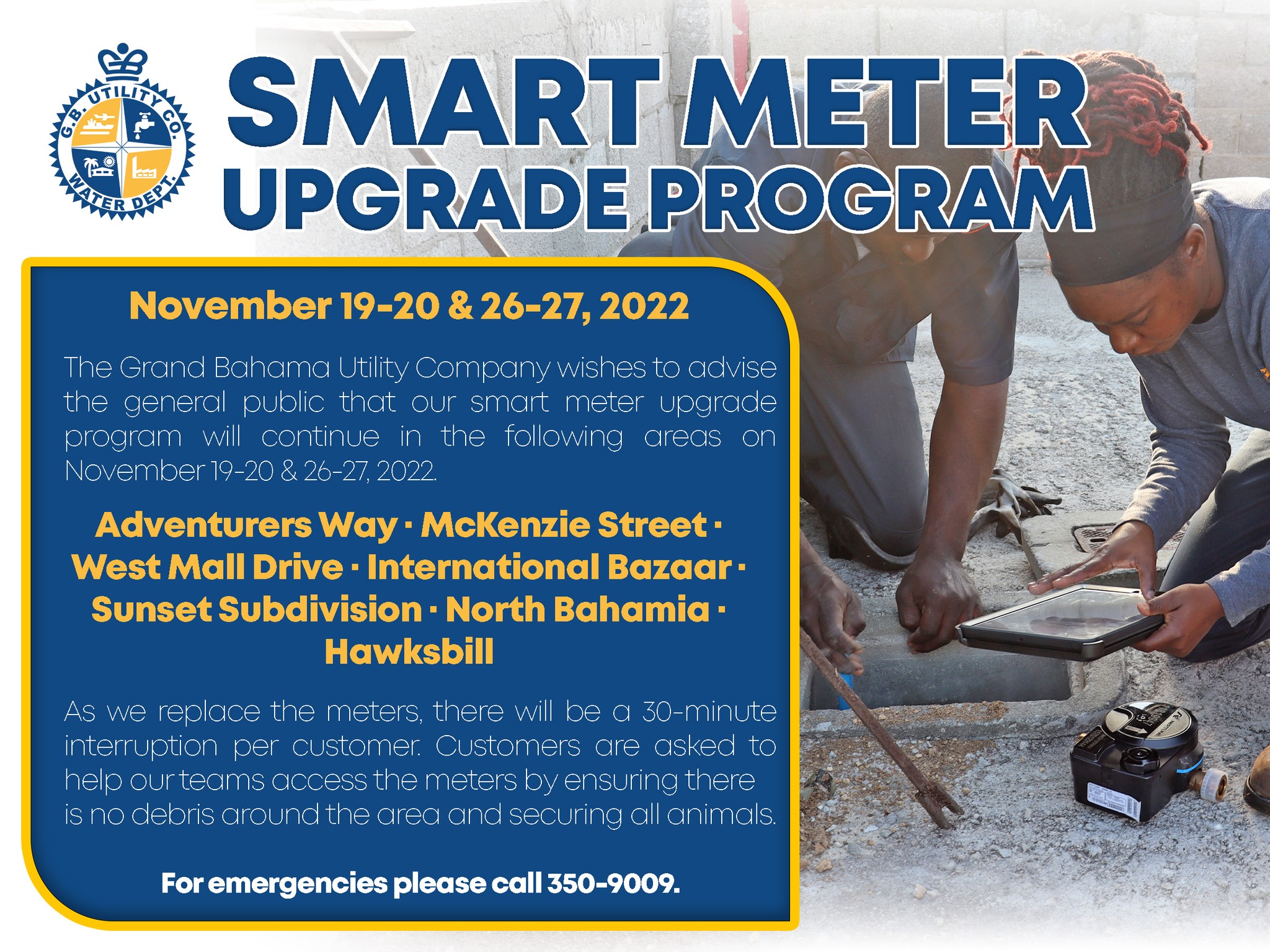 PUBLIC NOTICE: We wish to... - Grand Bahama Utility Company | Facebook