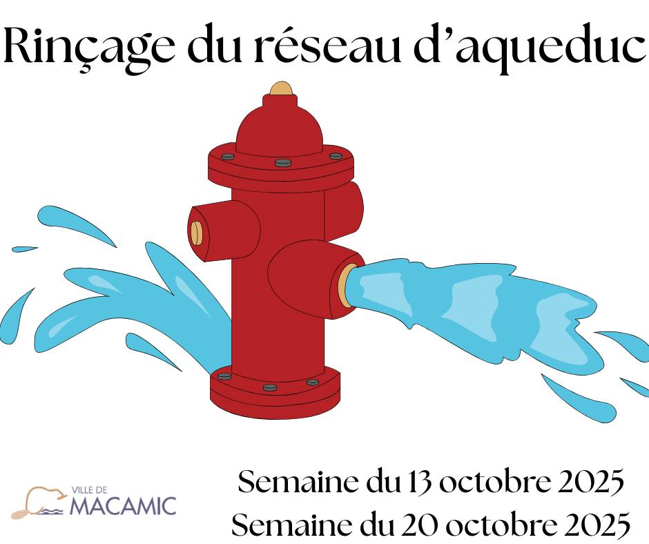 | NETTOYAGE DU RÉSEAU D'AQUEDUC | Nous... - Ville de Macamic | Facebook