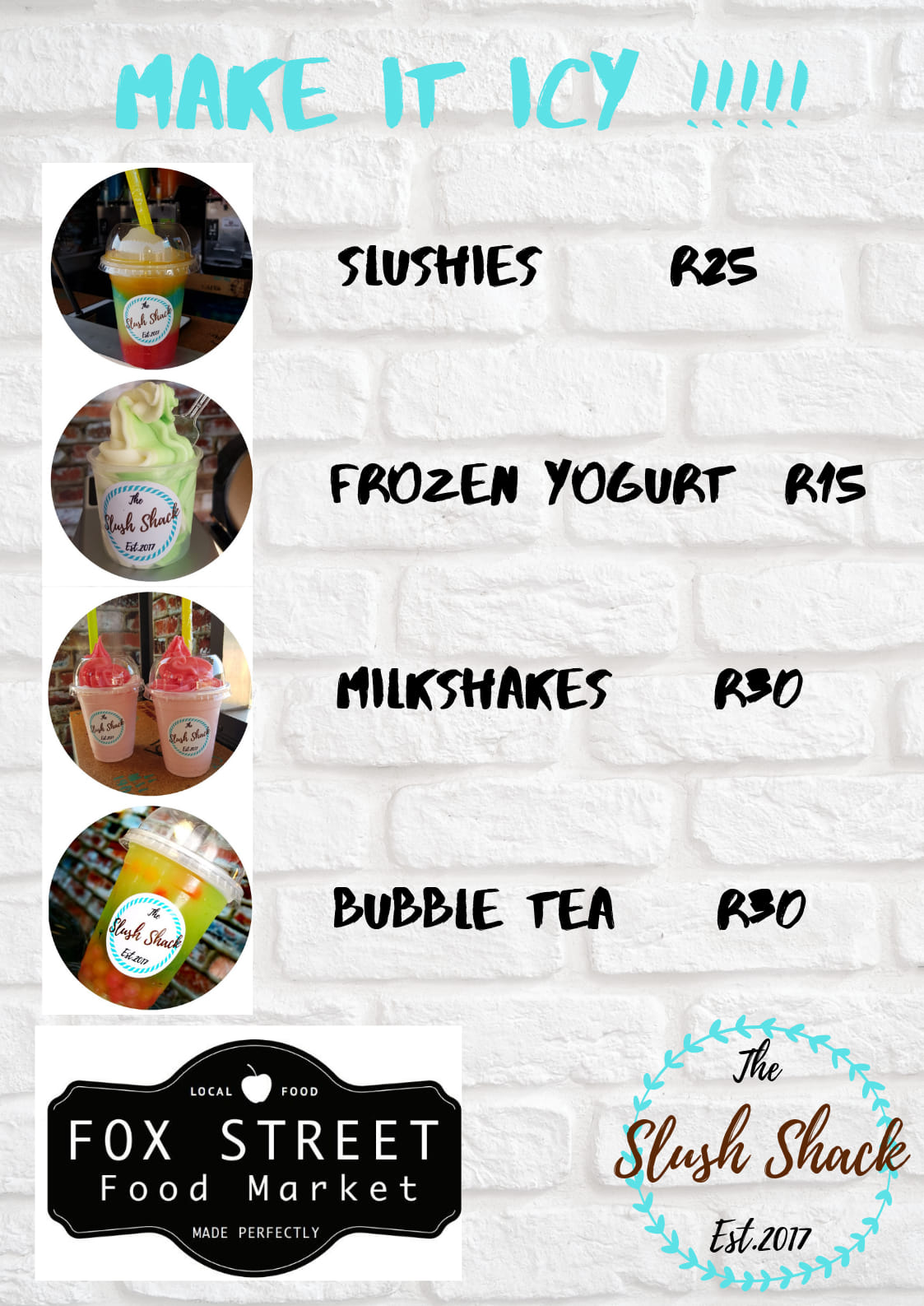 The Slush Shack - Our Menu at 1Fox Slush flavors include-... | Facebook