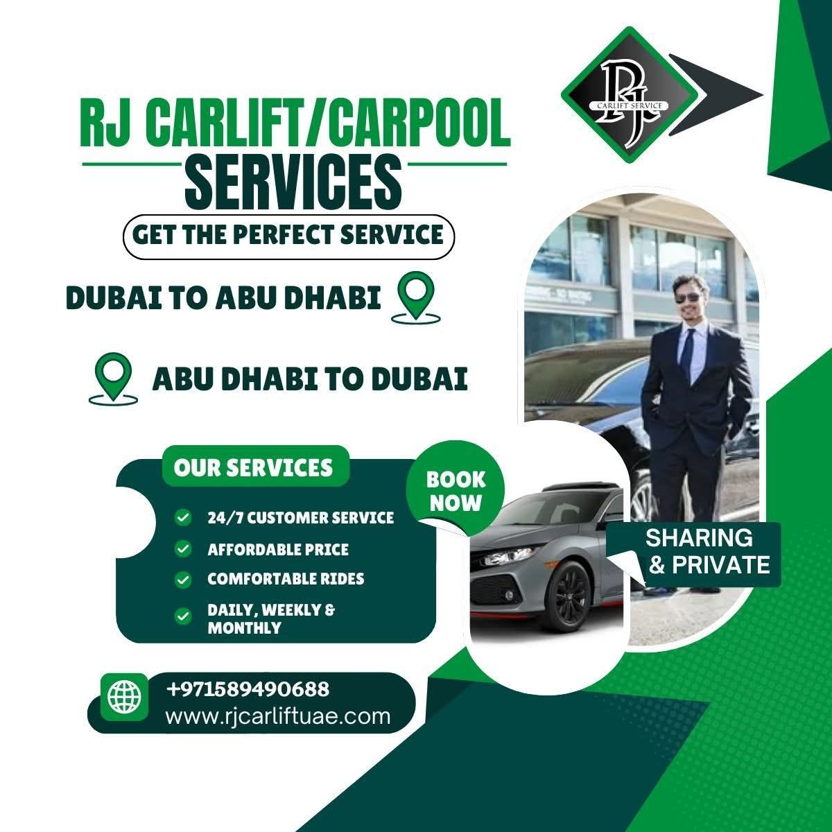 RJ - Commuting from #Dubai to #AbuDhabi is made easy with Carlift 🌃🚘 ...