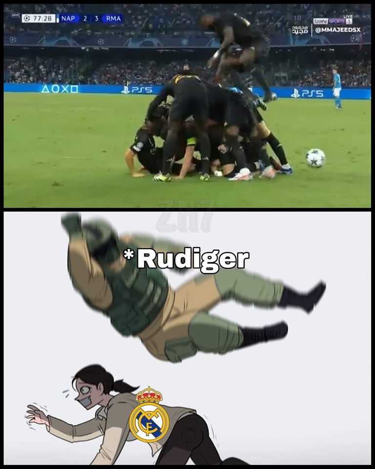 Rudiger recreated the meme 😂😂 #KS - Madridista Universe