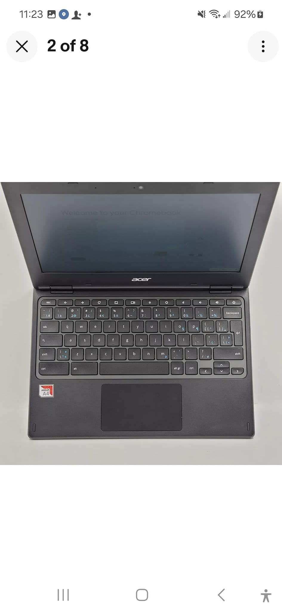 PALM REST AVEC CLAVIER COMPLET POUR ACER CHROMEBOOK CB3-132 – PIÈCE ORIGINALE NEUVE – RÉF. 6B.G4XN7.009