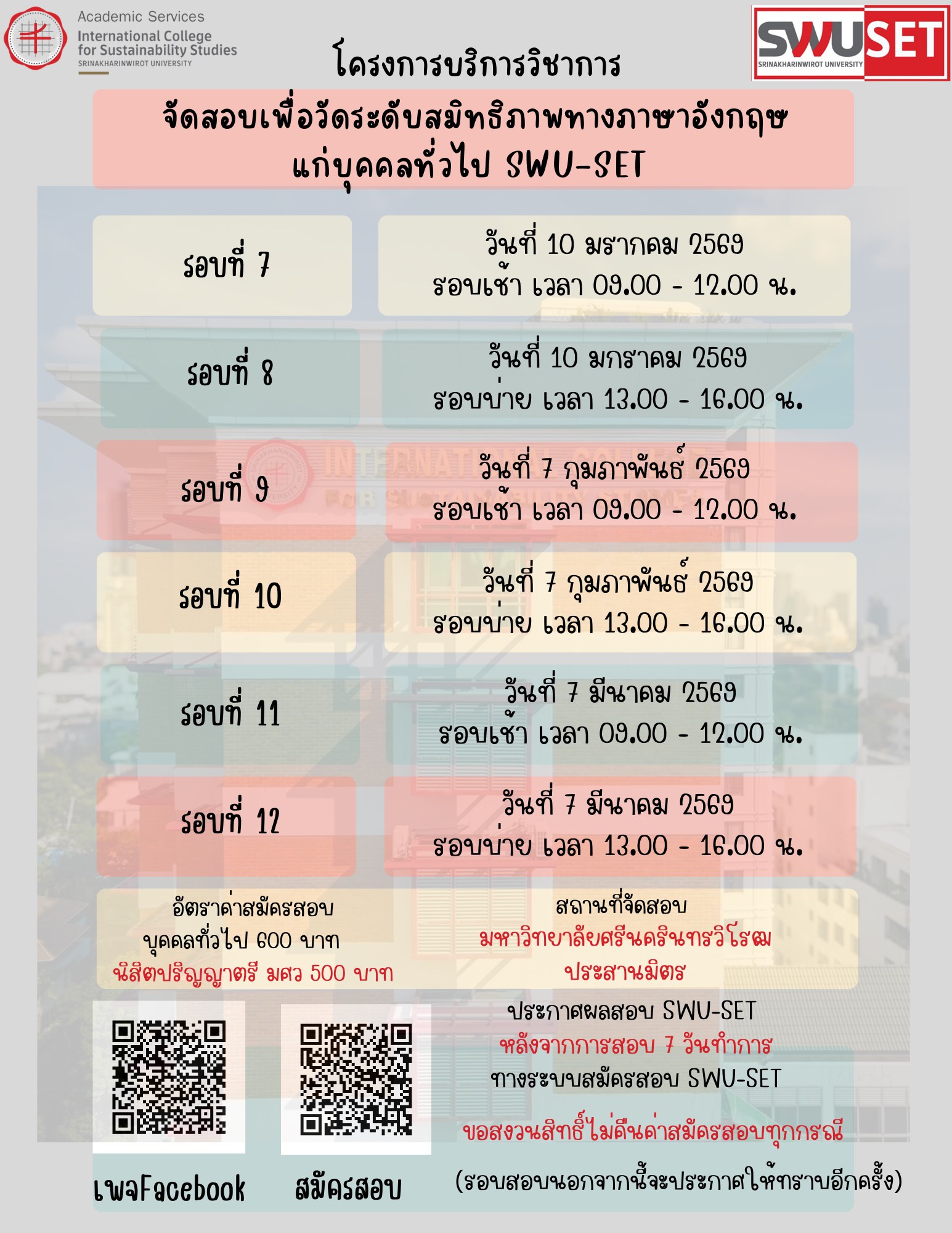 โครงการบริการวิชาการ - SWU - SET Srinakharinwirot University ...