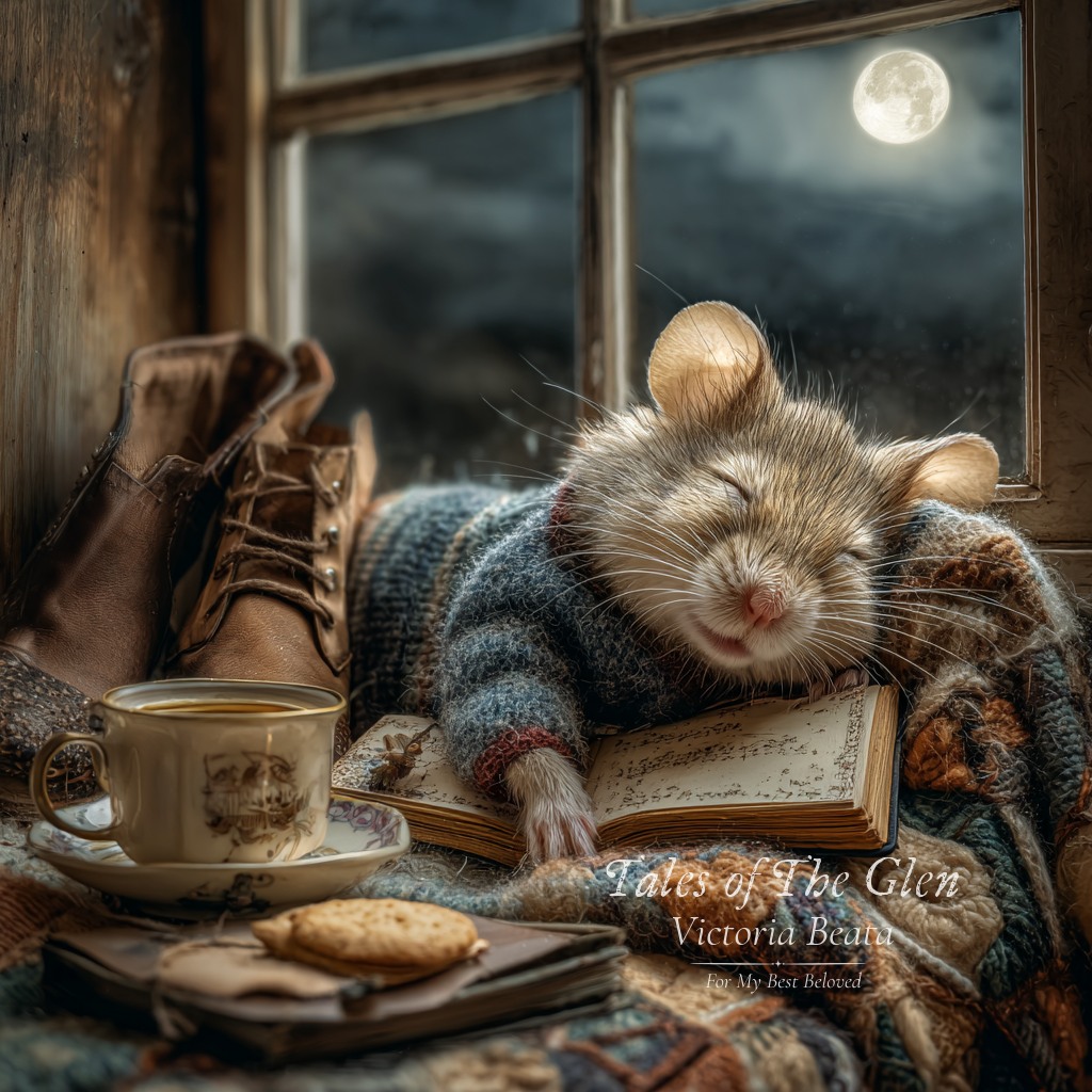Victoria - Mouse is fast asleep with one paw still resting on his open ...