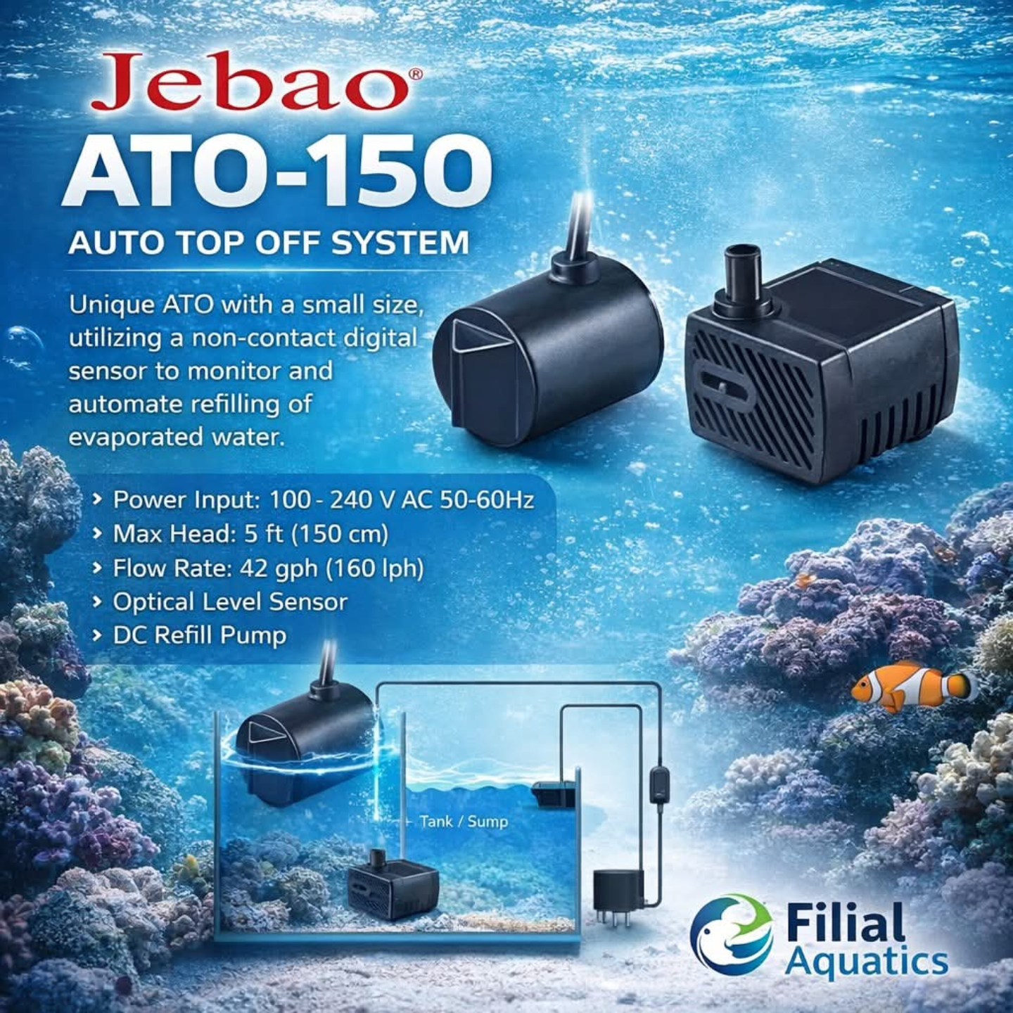 Sundar - 💧 Say goodbye to manual top-ups! 💧 Meet the Jebao ATO-150 Auto ...