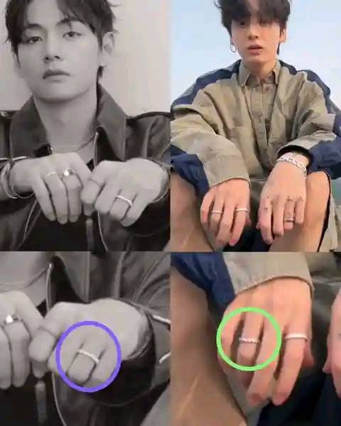 Taekook Aus by Purple V | Taekook wearing same wedding rings on the ...