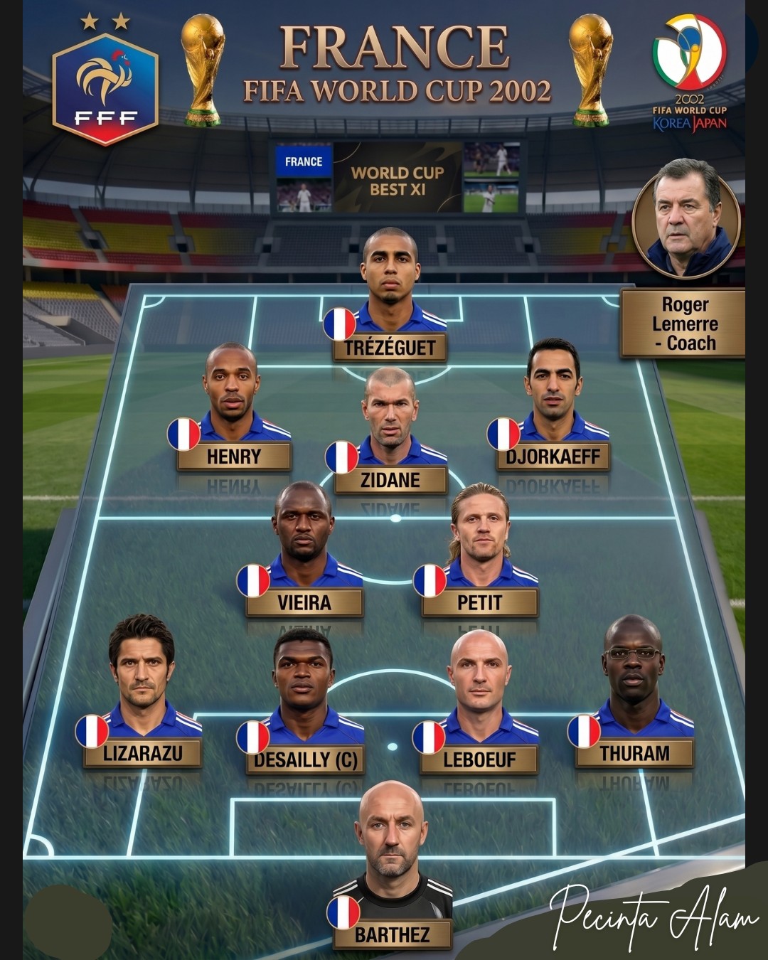 Throwback - France's 2002 FIFA World Cup Squad Legends. #Football