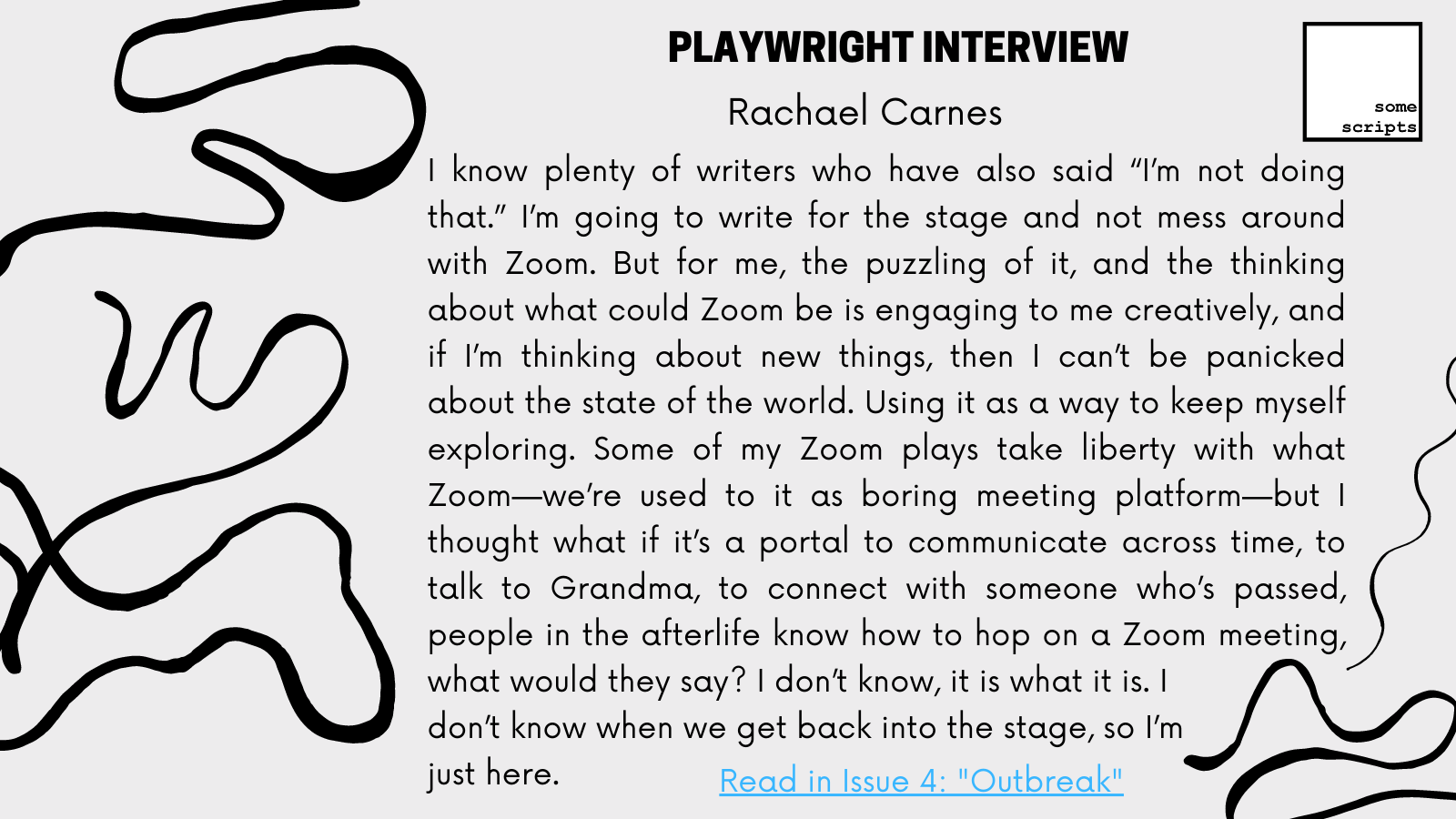 Our final Issue 4 piece... - some scripts literary magazine | Facebook