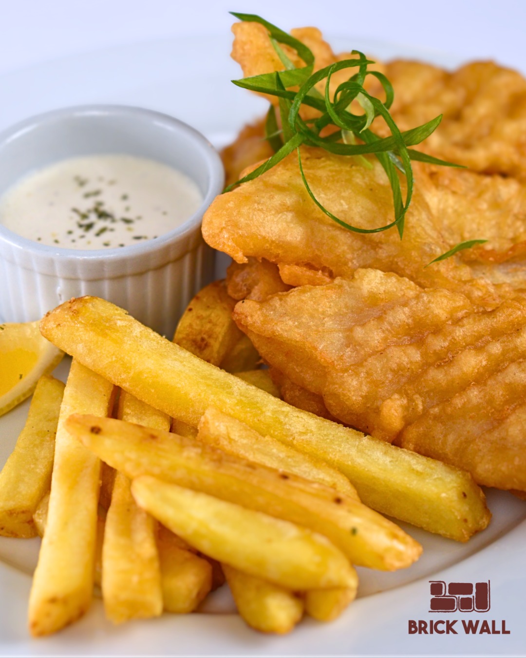 Brick - A visit to Brick Wall isn't complete without the Fish N Chips ...