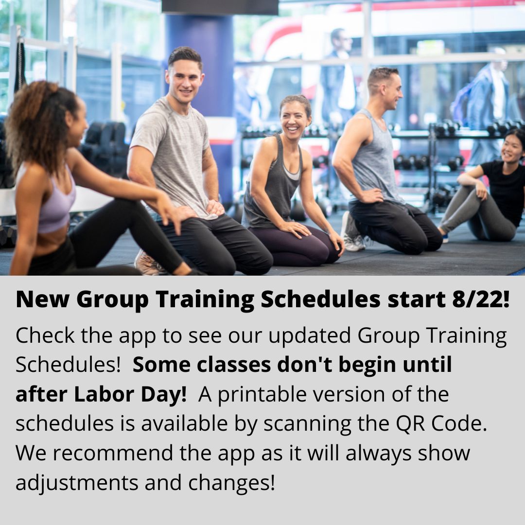 New Group Training Schedules... - Granite Health & Fitness | Facebook