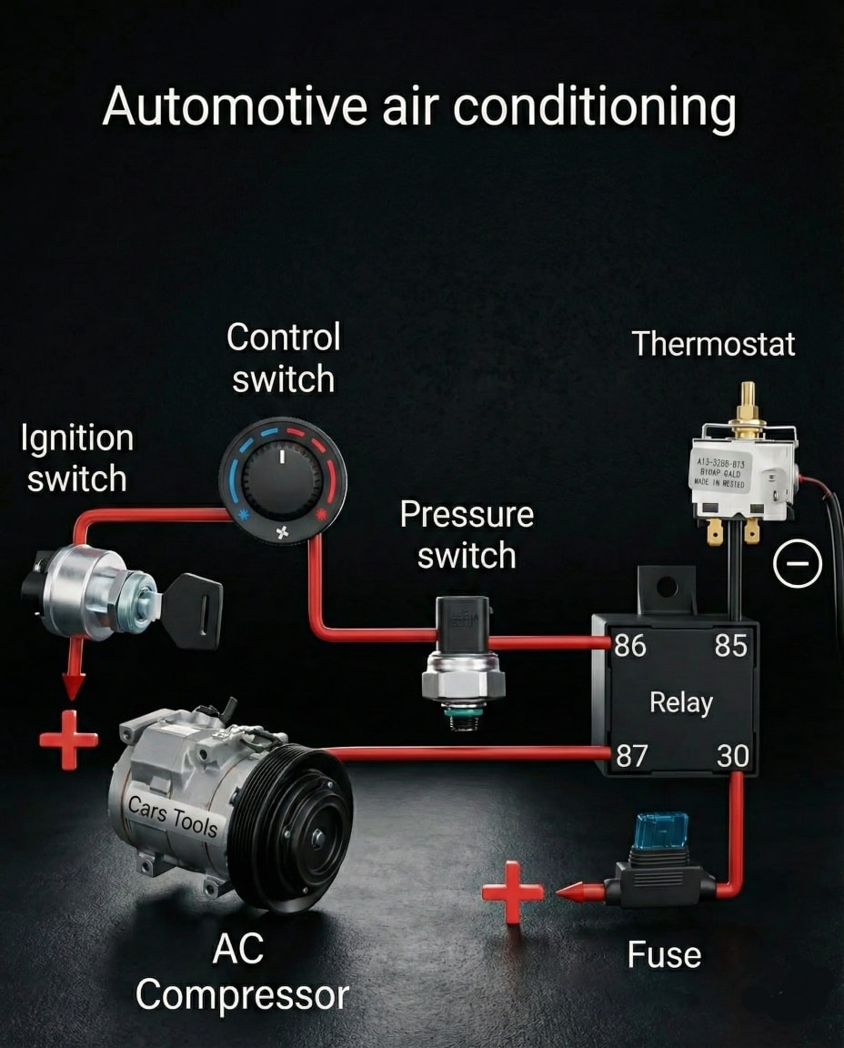 Cars - ️ The Physics of Cool: Decoding the AC Compressor Circuit ️ Ever ...